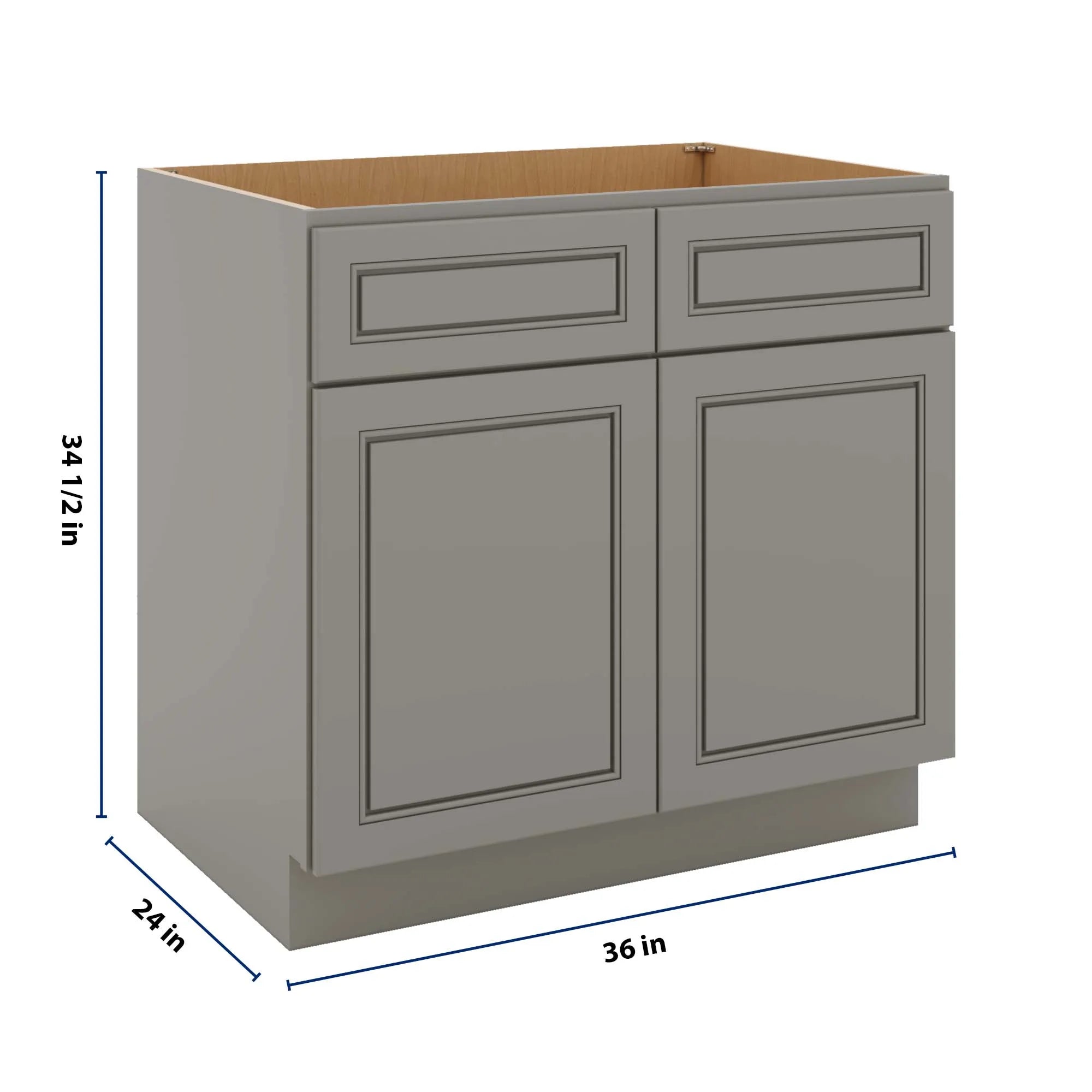 J&K Greige K3 Sink Base - 36" W