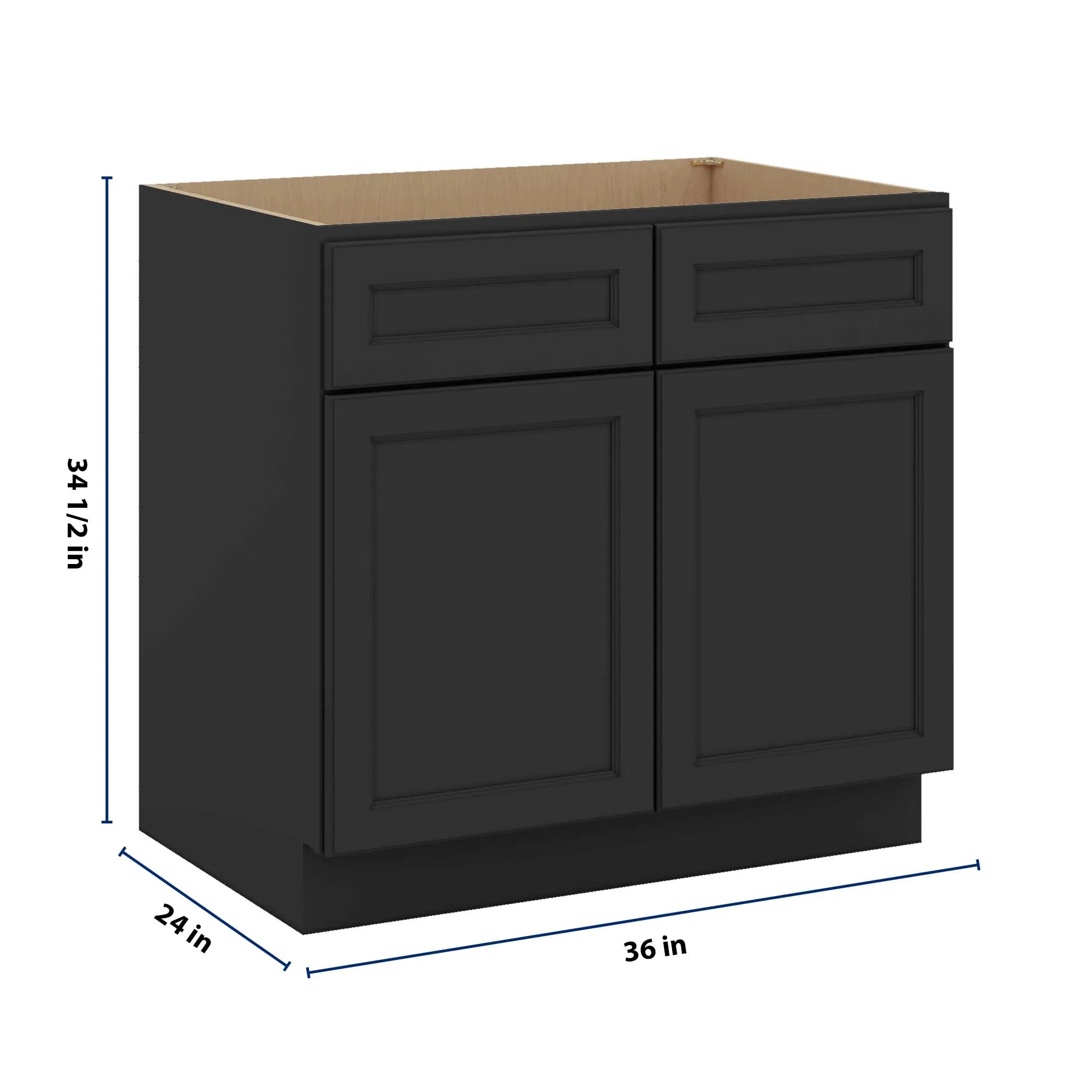 J&K Charcoal E2 Sink Base - 36" W