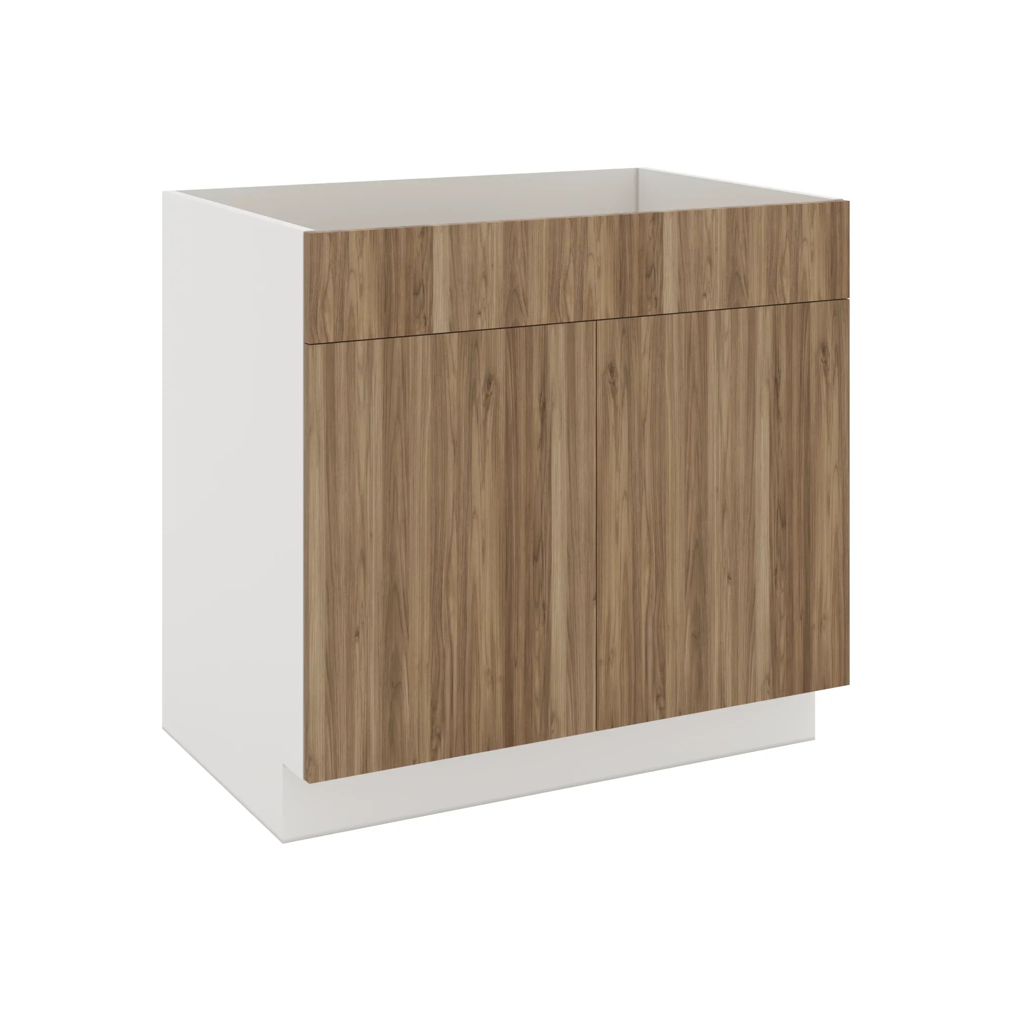 Modernform Cabinet Walnut 36" W X 34 1/2" H X 24" D Double Door Sink Base Cabinet