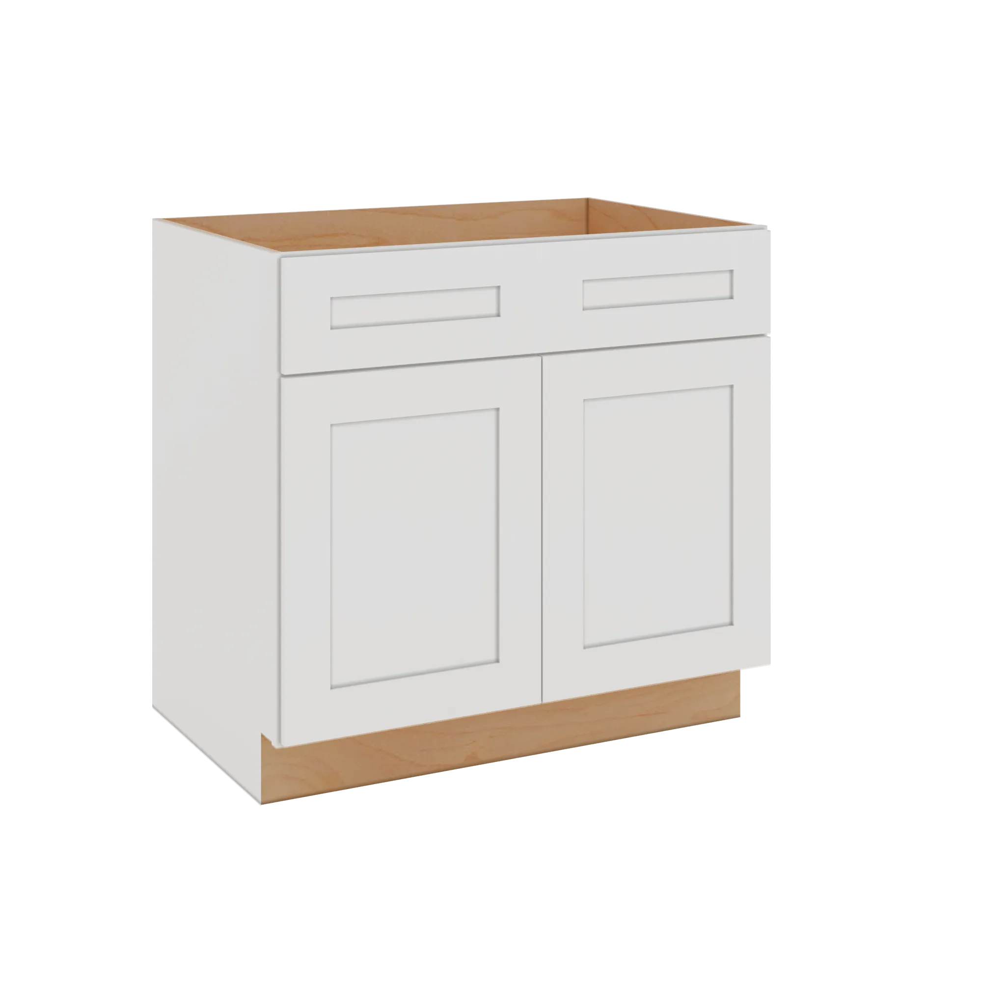 Modernform Cabinet White Shaker 36" W X 34 1/2" H X 24" D Double Door Sink Base Cabinet