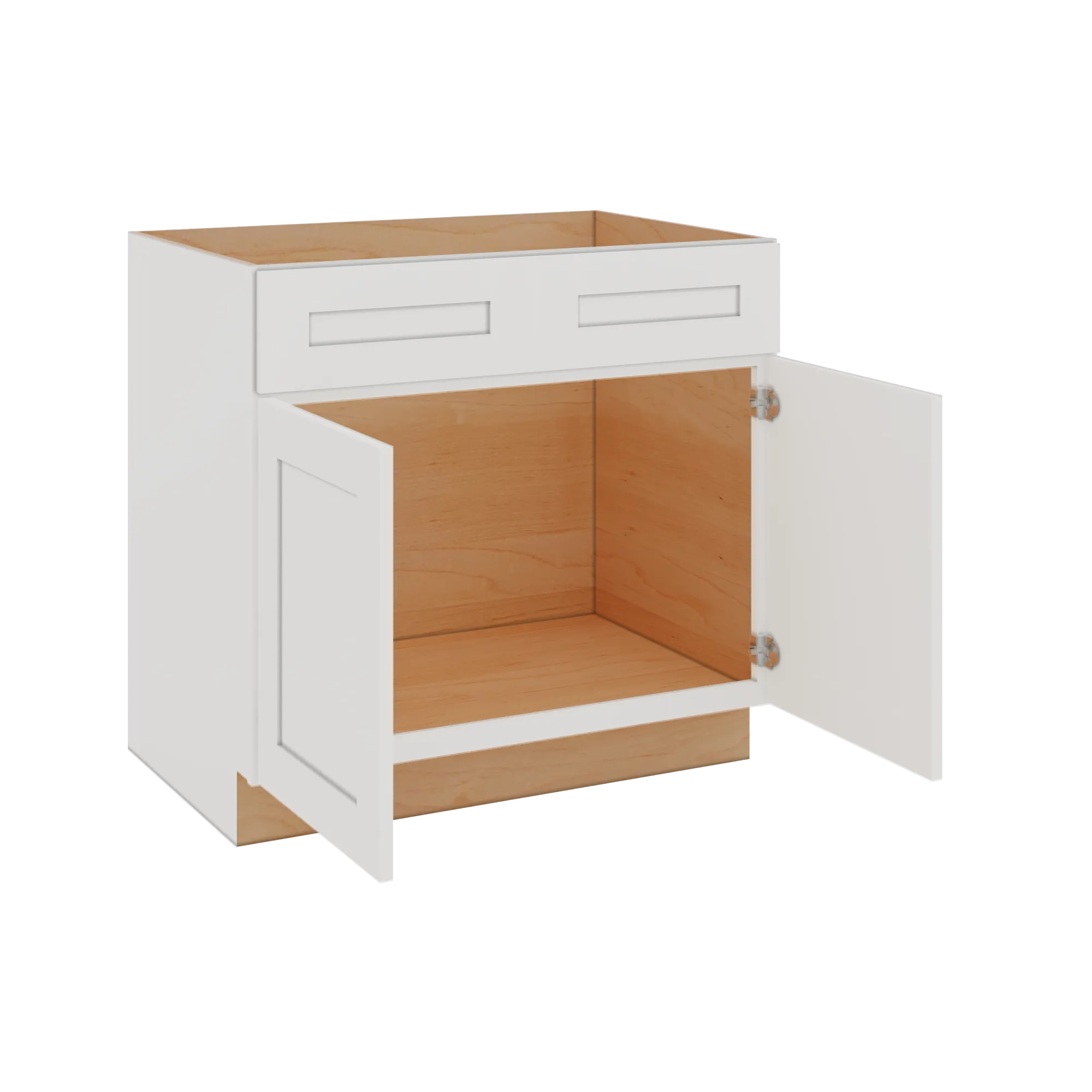 Modernform Cabinet White Shaker 36" W X 34 1/2" H X 24" D Double Door Sink Base Cabinet