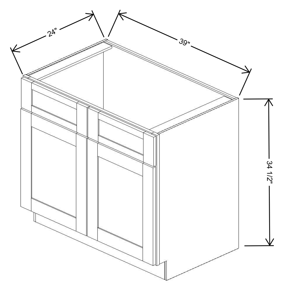 Fabuwood Quest Metro Frost 39"W Sink Base