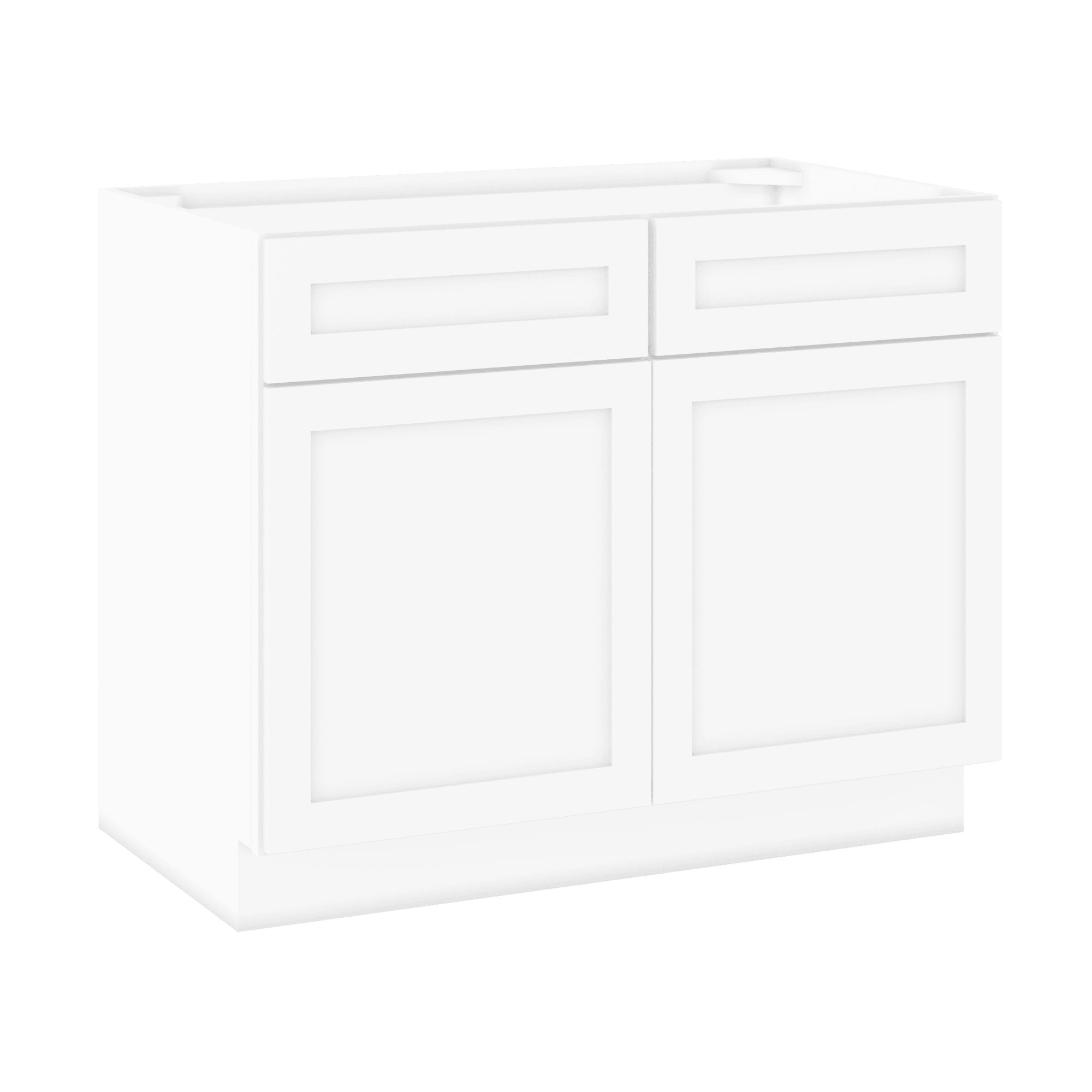 Sink Base Kitchen Cabinet SB42 Alpina White LessCare 42 in. width 34.5 in. height 24 in. depth