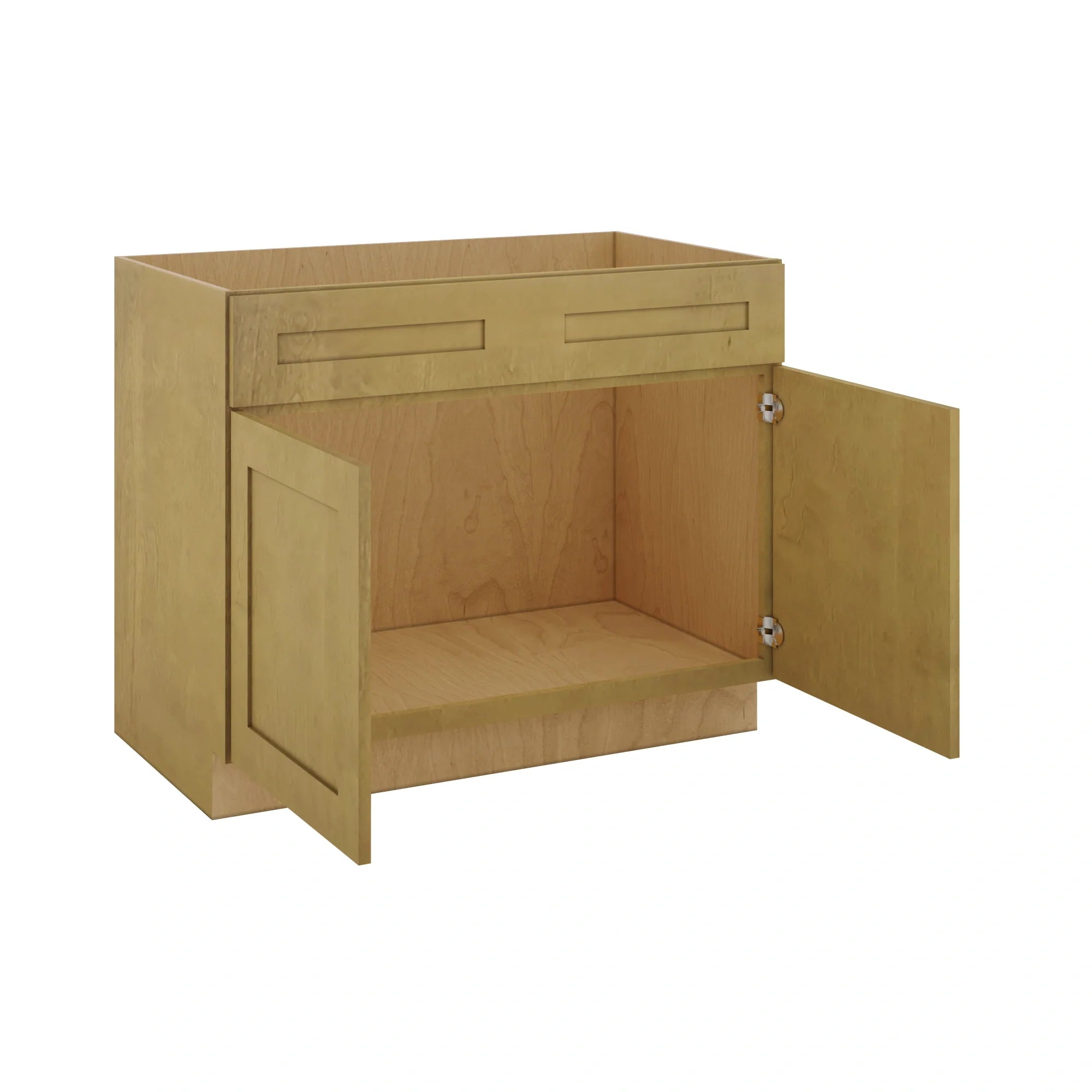 Modernform Cabinet Natural Shaker 42" W X 34 1/2" H X 24" D Double Door Sink Base Cabinet