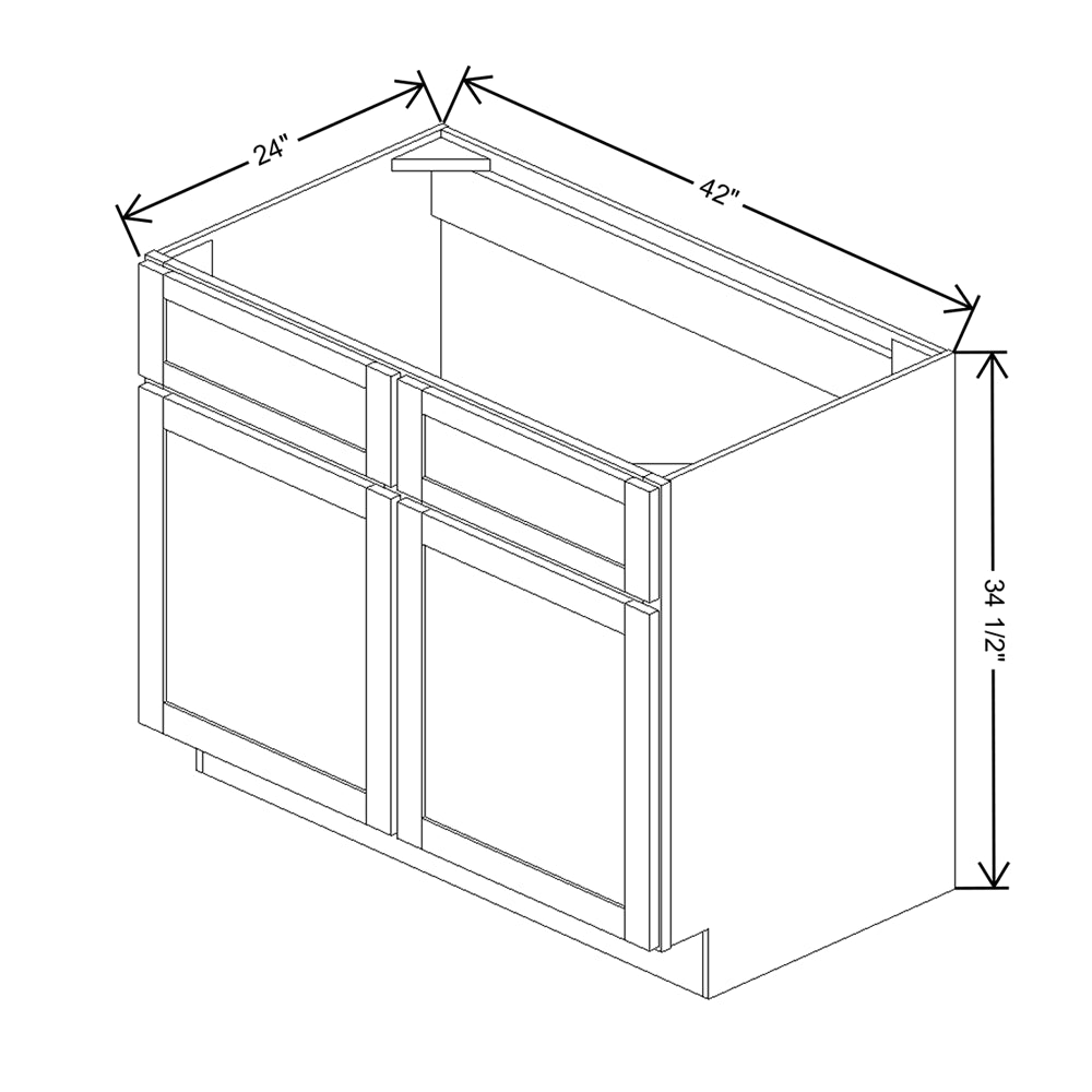 Wolf Classic Grove Terrain Stain 42"W Sink Base Cabinet