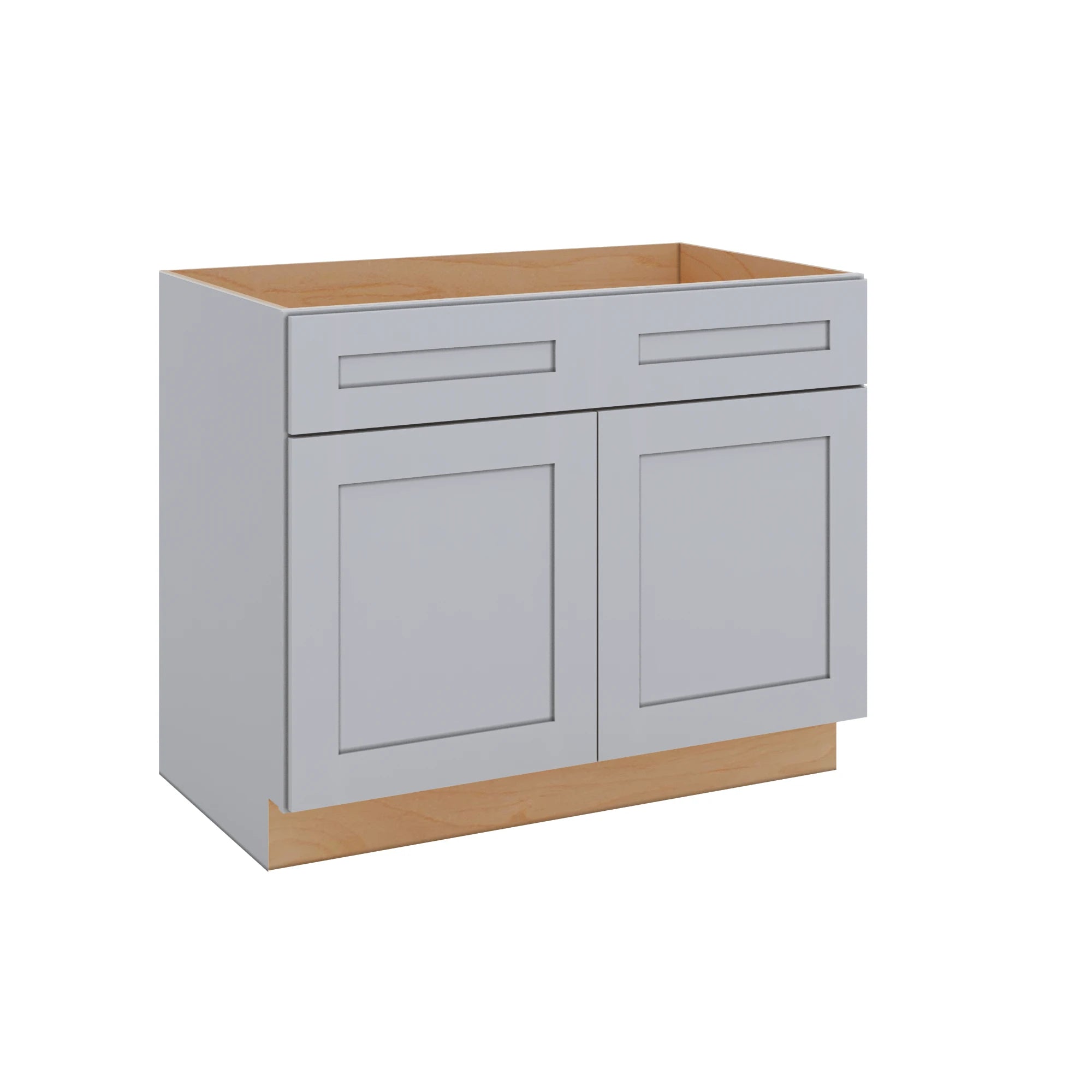 Modernform Cabinet Grey Shaker 42" W X 34 1/2" H X 24" D Double Door Sink Base Cabinet