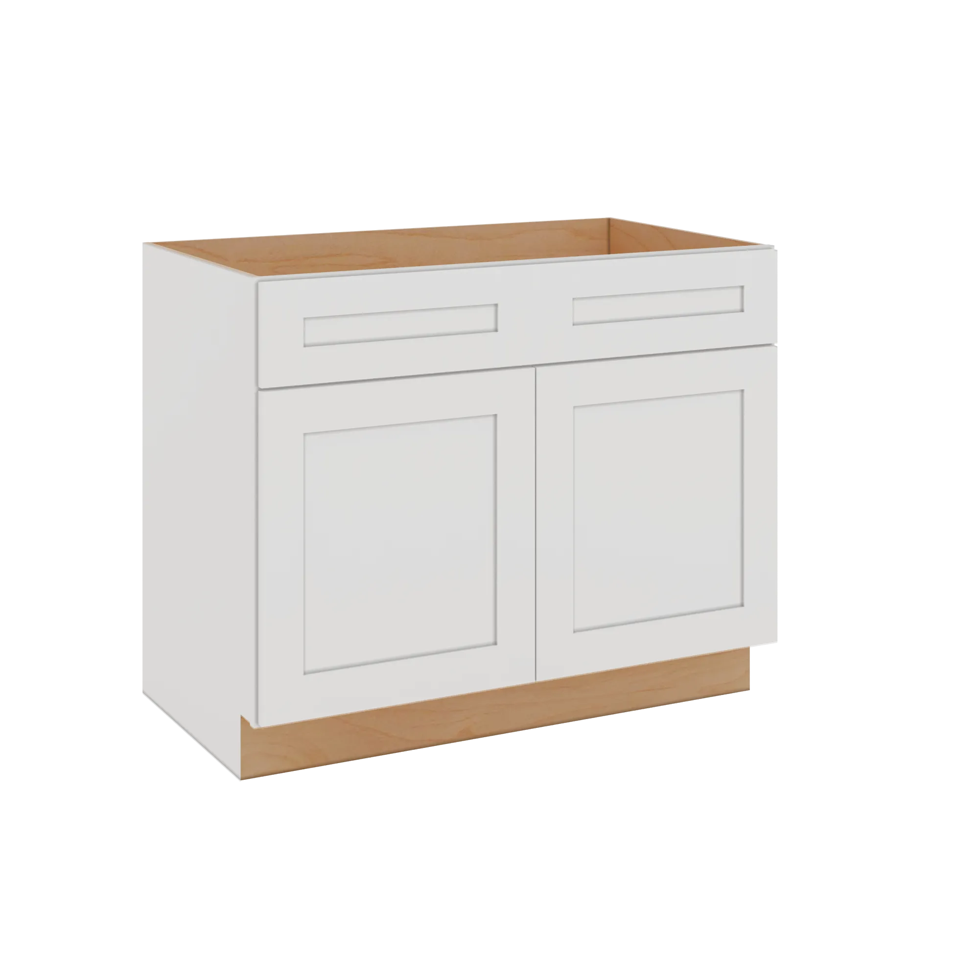 Modernform Cabinet White Shaker 42" W X 34 1/2" H X 24" D Double Door Sink Base Cabinet