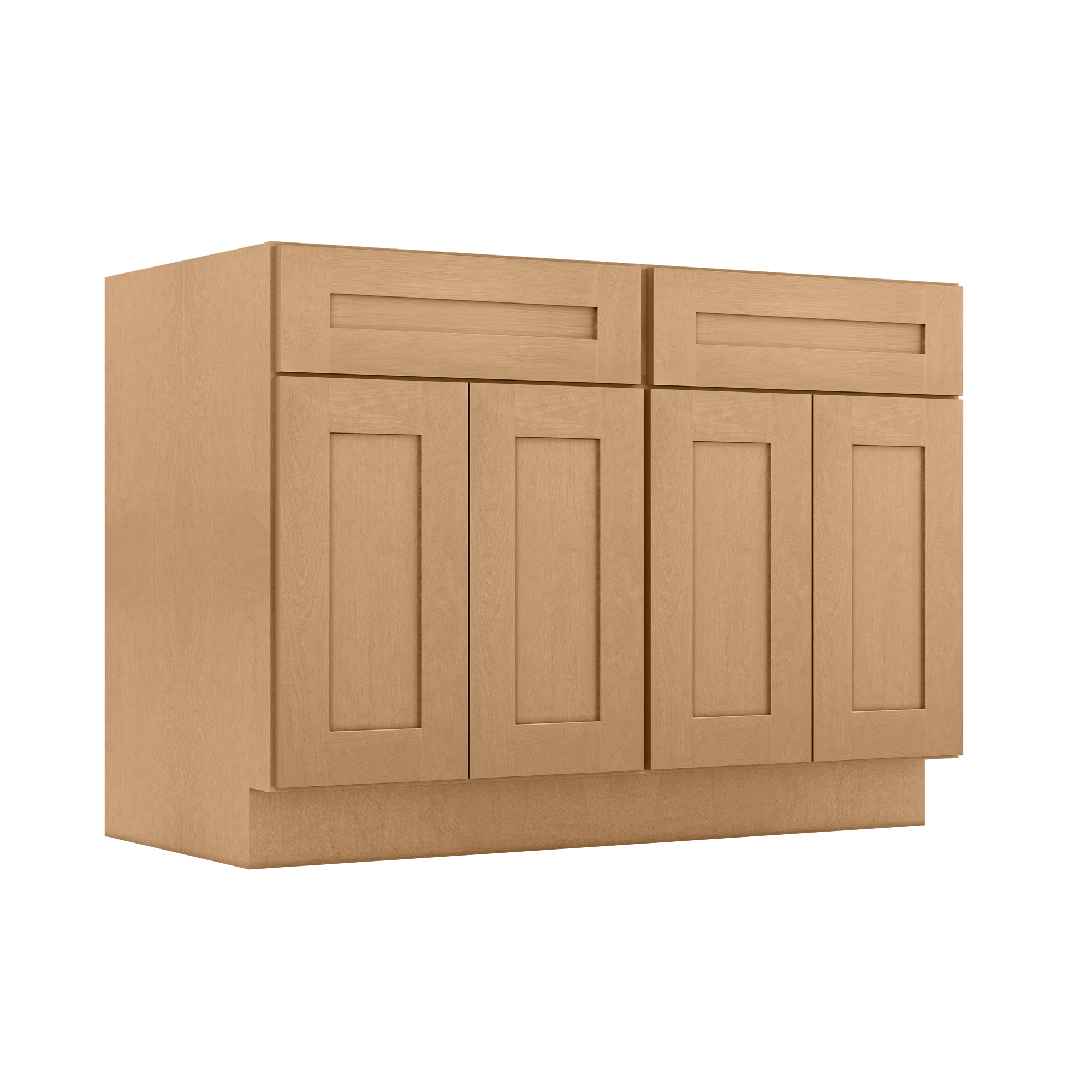 Sink Base Kitchen Cabinet SB48 Shaker Toffee LessCare 48 in. width 34.5 in. height 24 in. depth