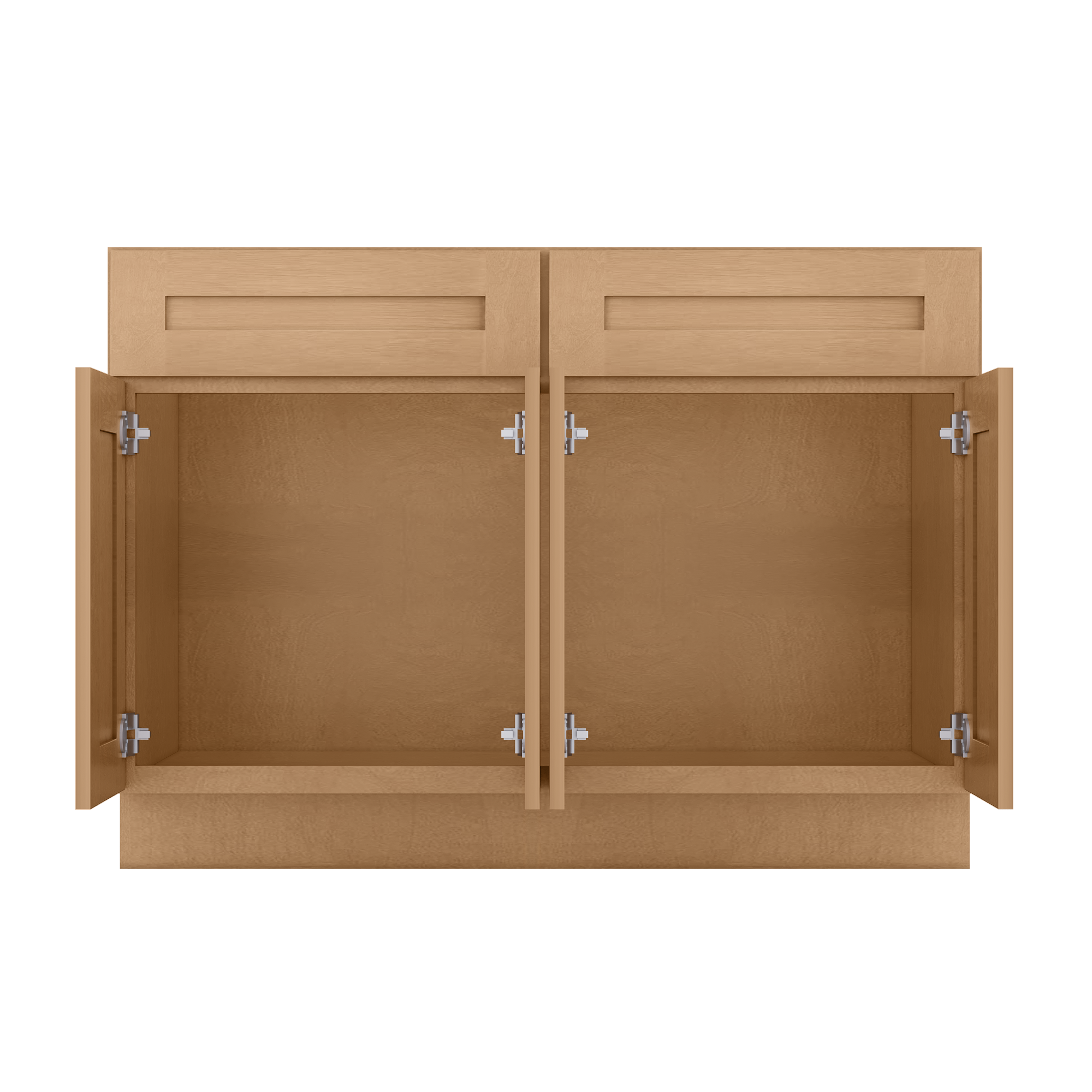 Sink Base Kitchen Cabinet SB48 Shaker Toffee LessCare 48 in. width 34.5 in. height 24 in. depth