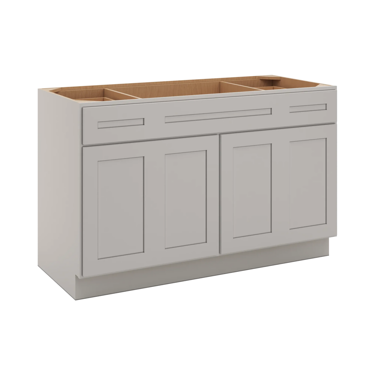 CNC Luxor 5-Piece Misty Grey 54" W Combination Sink Base Cabinet
