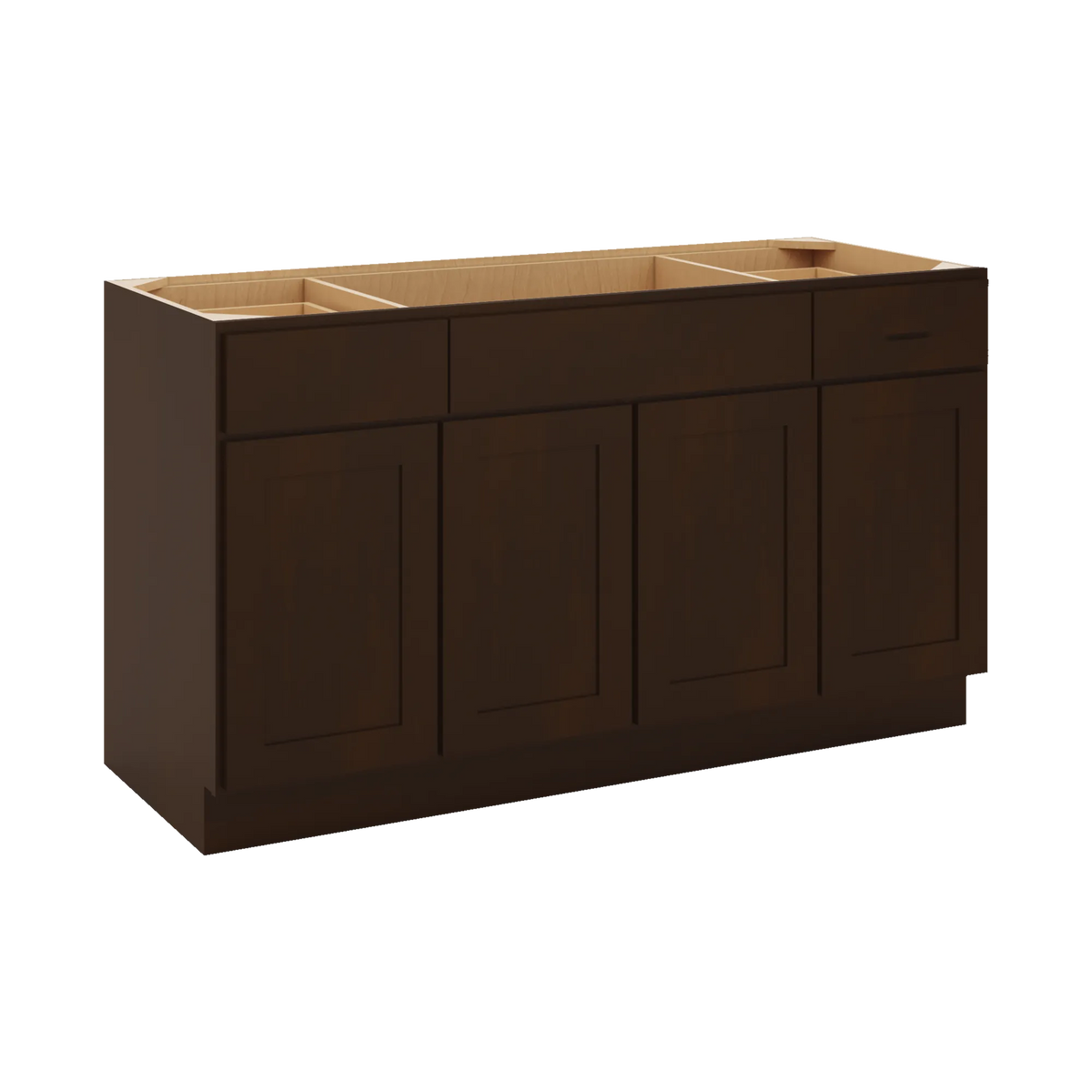 CNC Luxor 5-Piece Espresso 60" W Combination Sink Base Cabinet