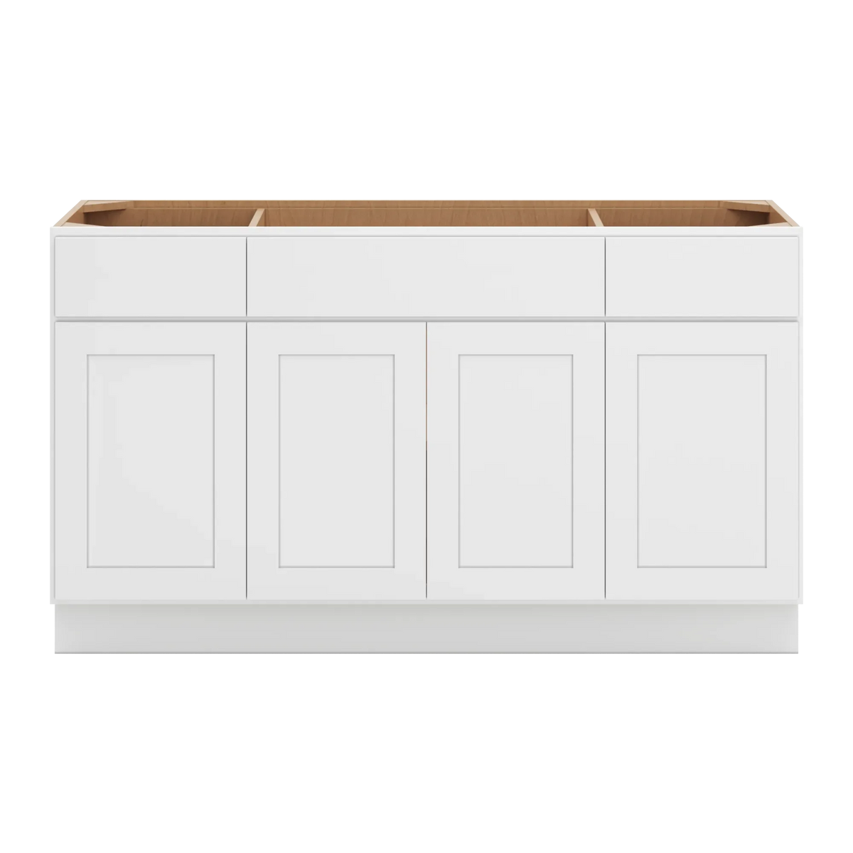 cnc luxor white 60 w combination sink base cabinet