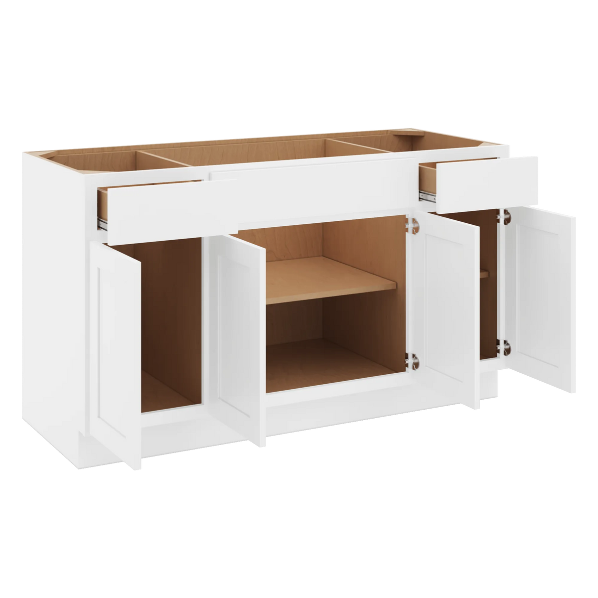 cnc luxor white 60 w combination sink base cabinet