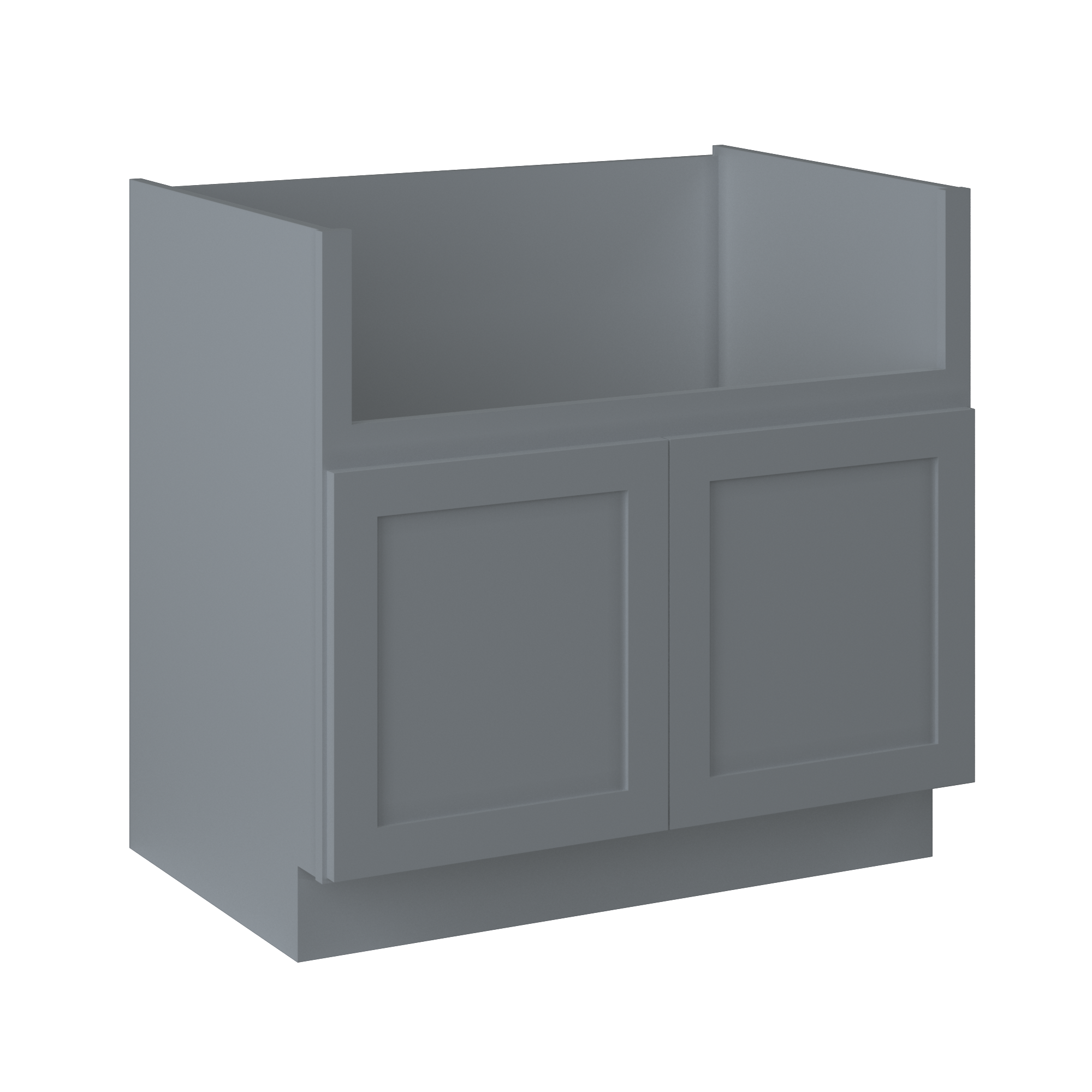 Farmhouse Sink Base Cabinet SBF36 Colonial Gray LessCare 36 in. width