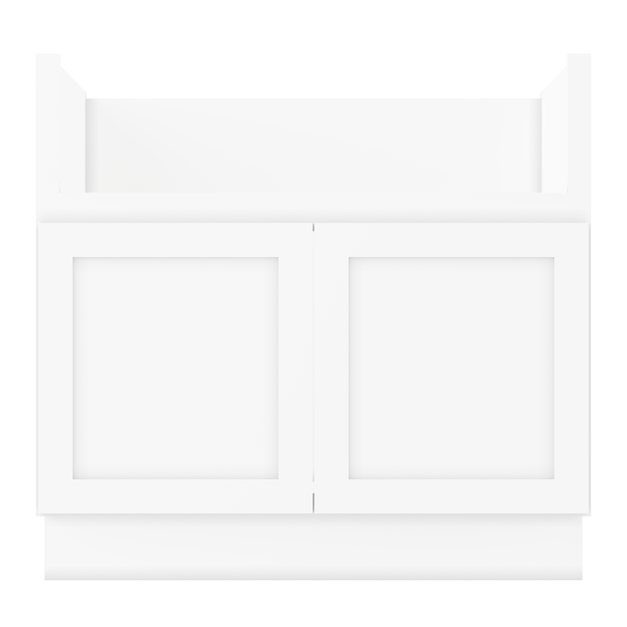 Farmhouse Sink Base Cabinet SBF36 Alpina White LessCare 36 in. width