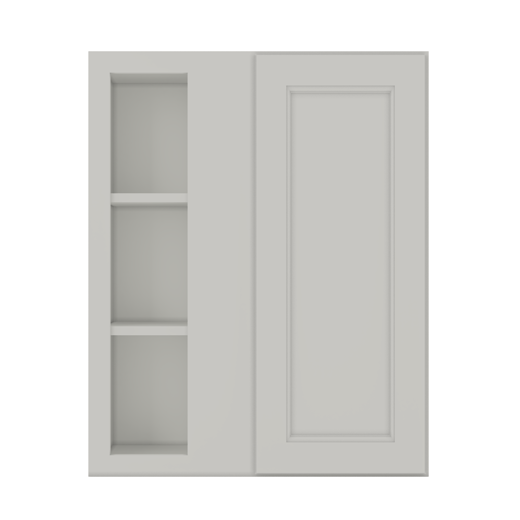 Square Corner Wall Blind Reversible Kitchen Cabinet SC2430 Milan Pearl LessCare 24 in. width 30 in. height 12 in. depth