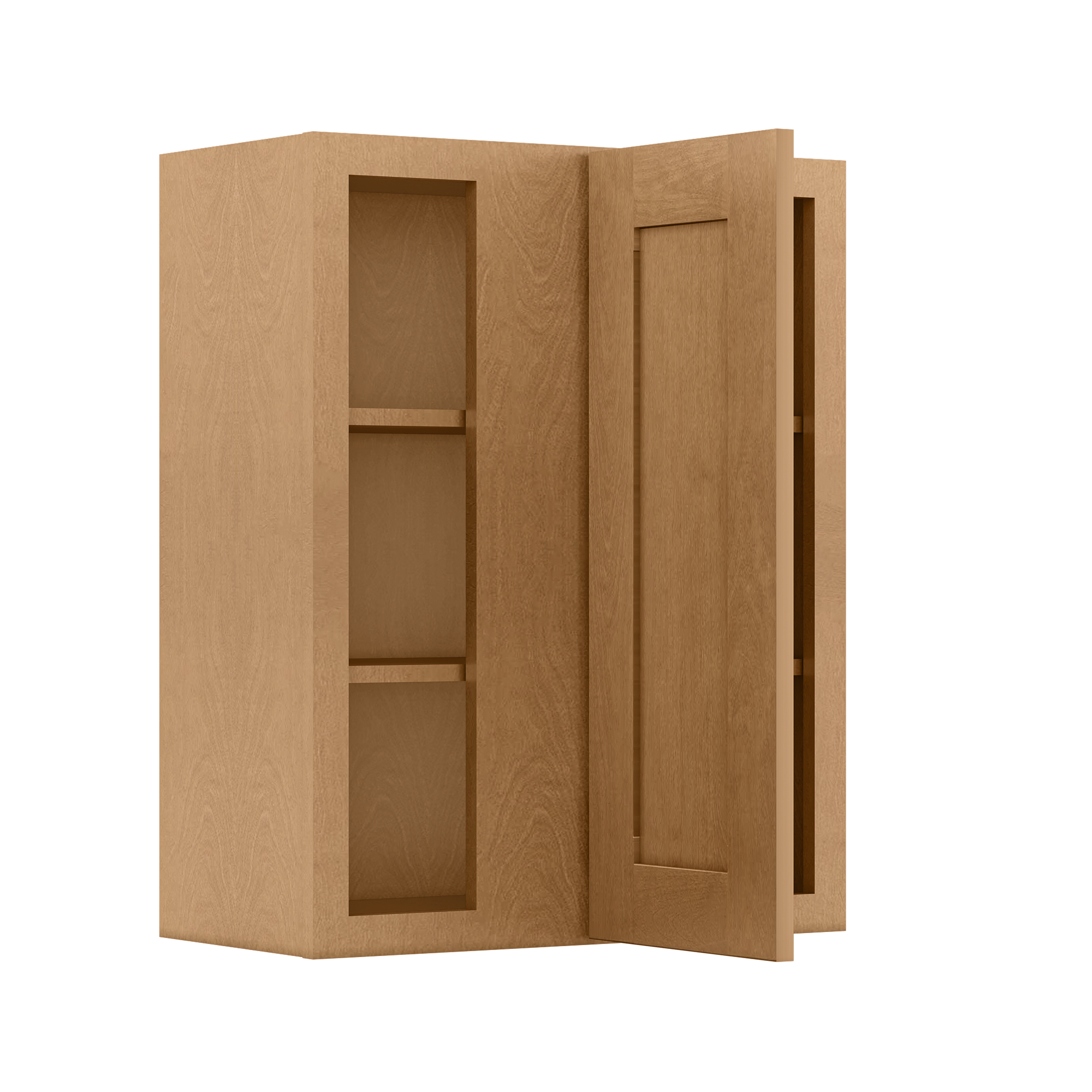 Square Corner Wall Blind Reversible Kitchen Cabinet SC2430 Shaker Toffee LessCare 24 in. width 30 in. height 12 in. depth