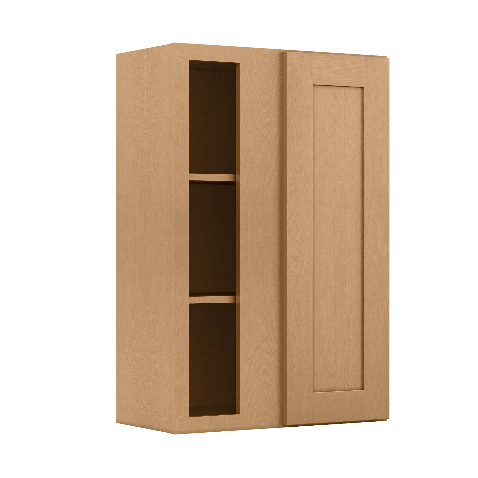 Square Corner Wall Blind Reversible Kitchen Cabinet SC2436 Shaker Toffee LessCare 24 in. width 36 in. height 12 in. depth