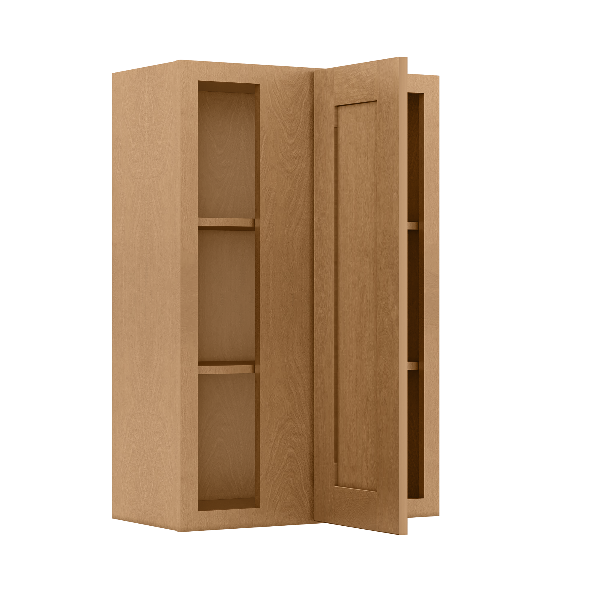 Square Corner Wall Blind Reversible Kitchen Cabinet SC2436 Shaker Toffee LessCare 24 in. width 36 in. height 12 in. depth