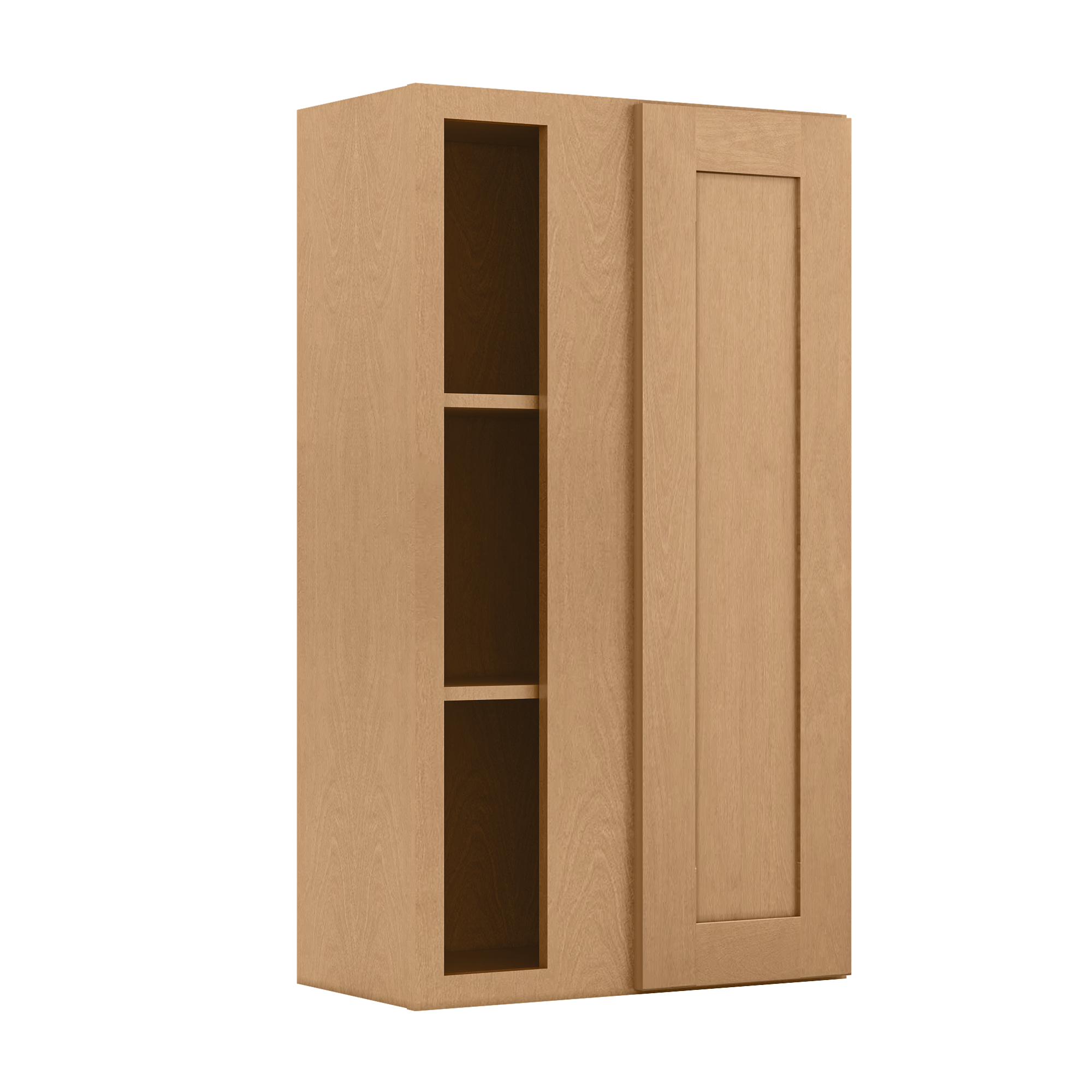 Square Corner Wall Blind Reversible Kitchen Cabinet SC2442 Shaker Toffee LessCare 24 in. width 42 in. height 12 in. depth