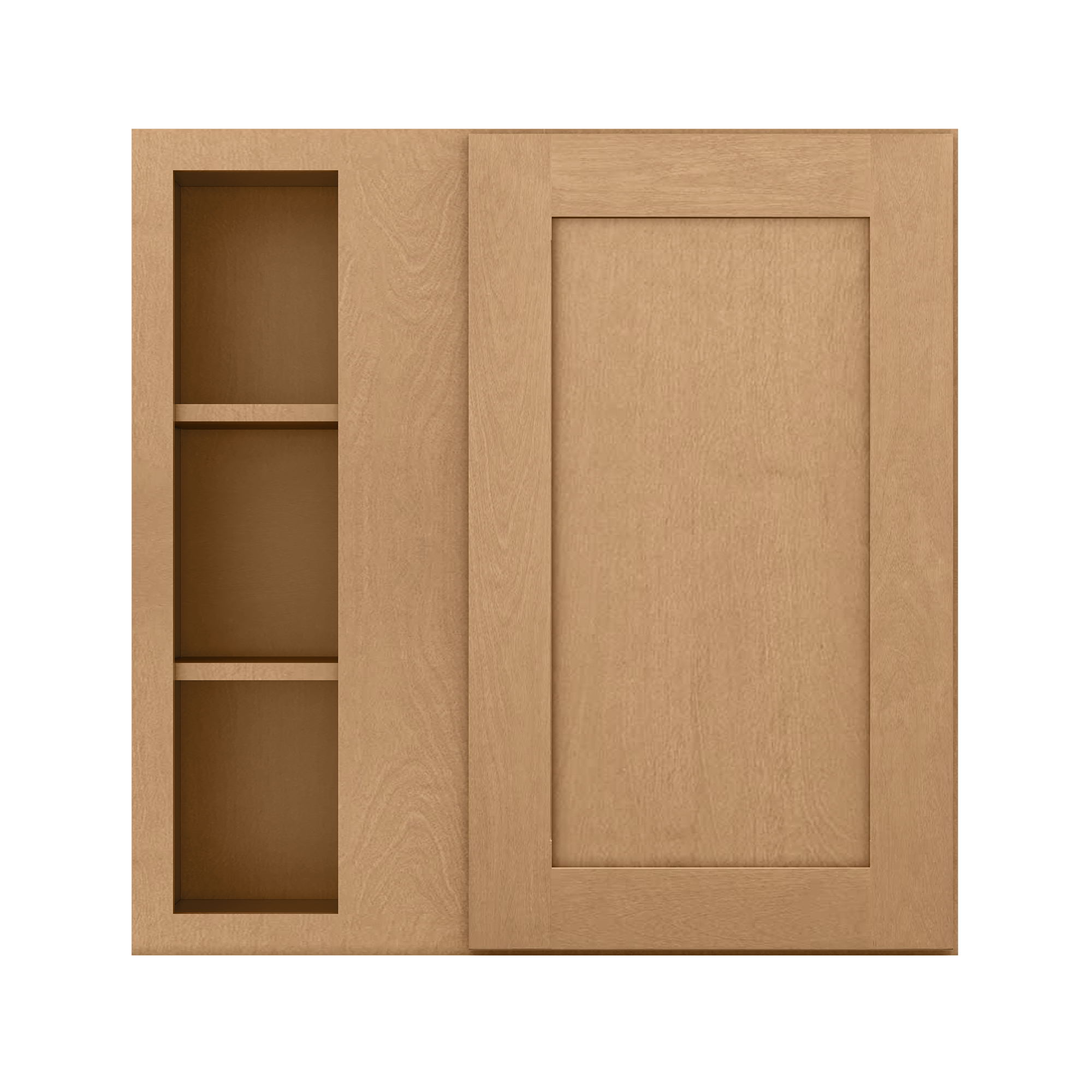 Square Corner Wall Blind Reversible Kitchen Cabinet SC3030 Shaker Toffee LessCare 30 in. width 30 in. height 12 in. depth