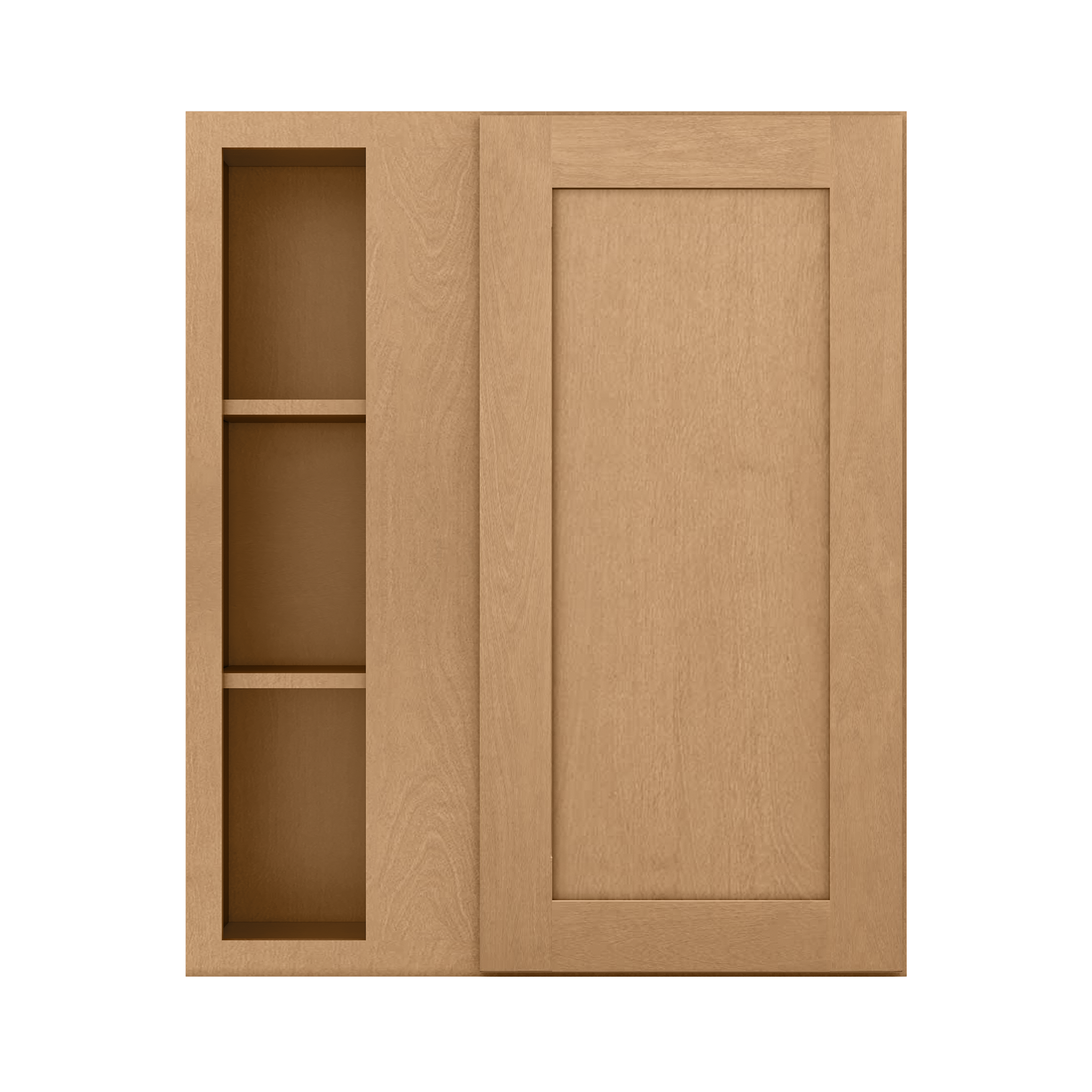 Square Corner Wall Blind Reversible Kitchen Cabinet SC3036 Shaker Toffee LessCare 30 in. width 36 in. height 12 in. depth