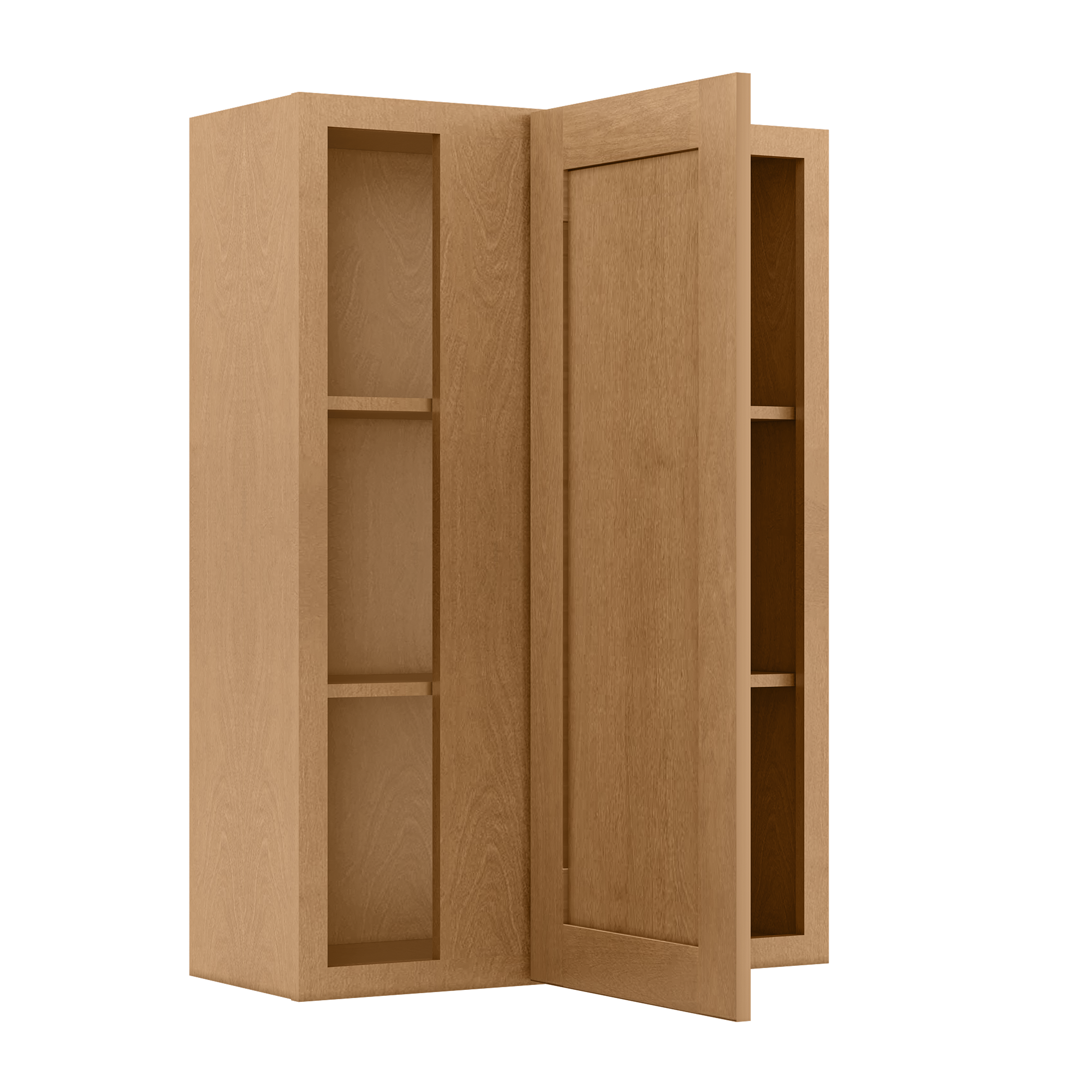 Square Corner Wall Blind Reversible Kitchen Cabinet SC3042 Shaker Toffee LessCare 30 in. width 42 in. height 12 in. depth