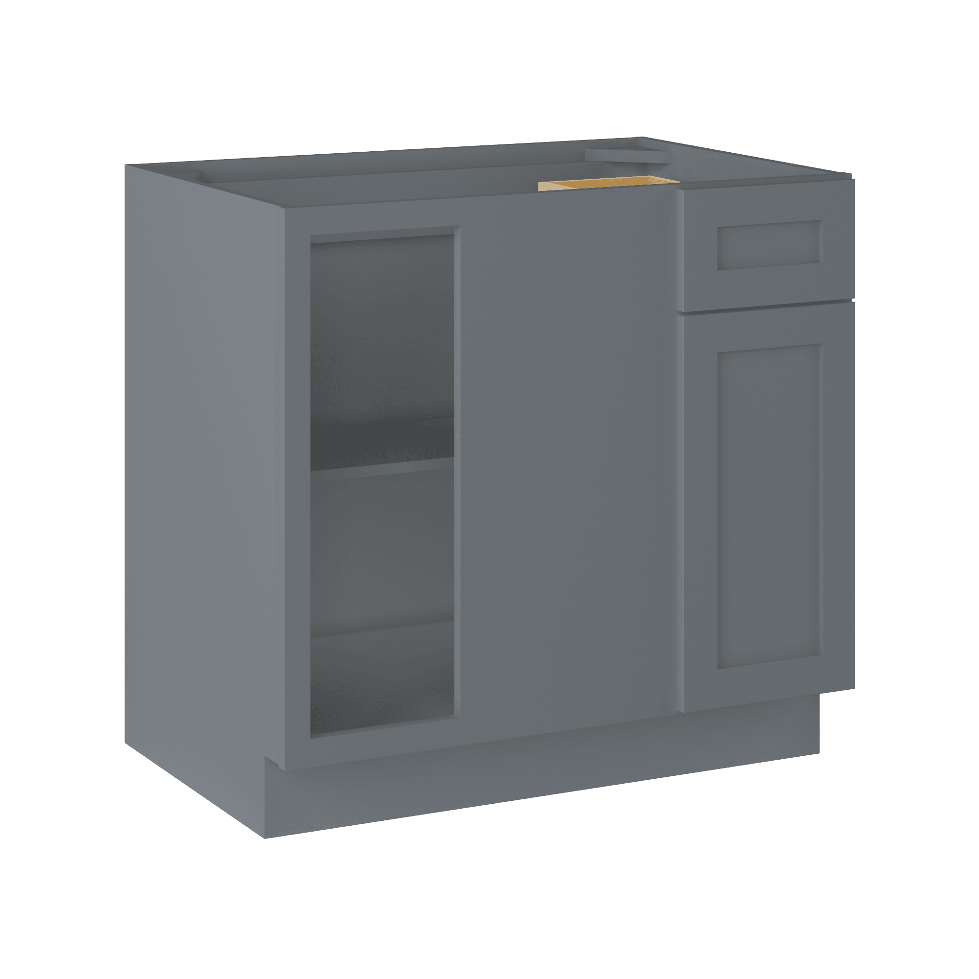 Blind Corner Base Kitchen Cabinet SCB36 Colonial Gray LessCare 36 in. width 34.5 in. height 24 in. depth