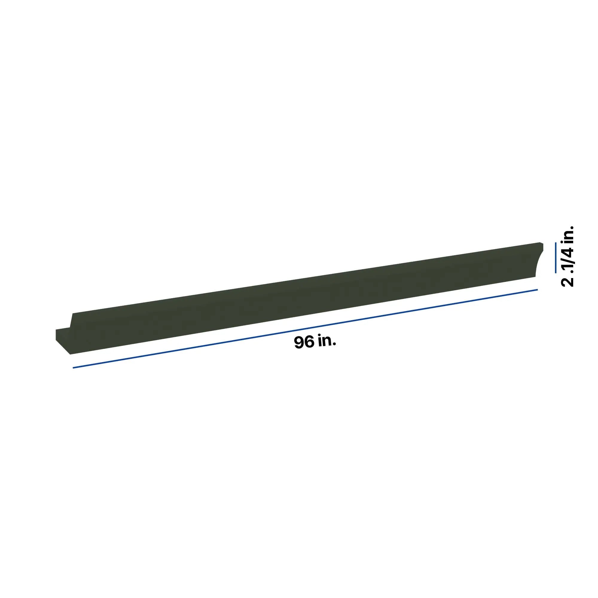 Modernform Cabinet Slim Sage Green 96" W X 3 5/8" H X 5 3/4" D Shaker Crown Molding w/Heel