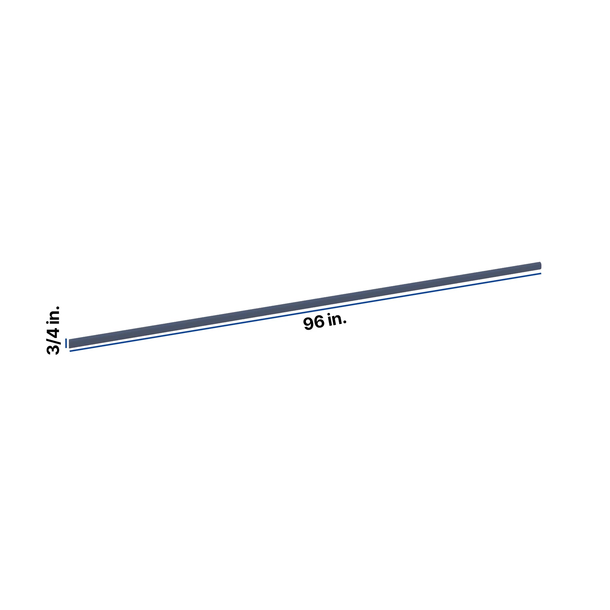 Modernform Cabinet Signature Blue 96" W X 3/4" H X 1/4" D Bottom Batten Molding