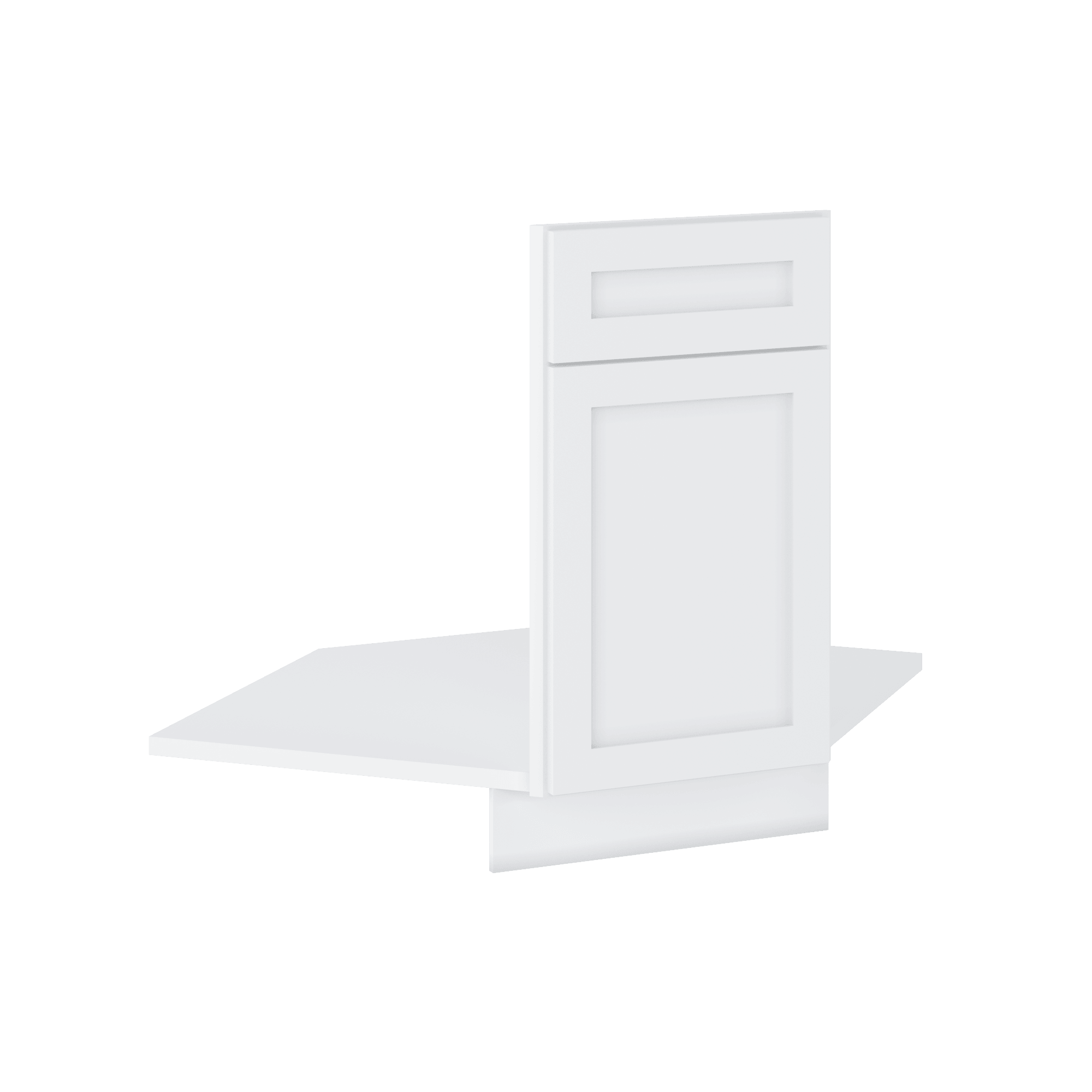 Sink Front Corner Base Kitchen Cabinet SFC36 Alpina White LessCare 34.5 in. height 36 in. depth