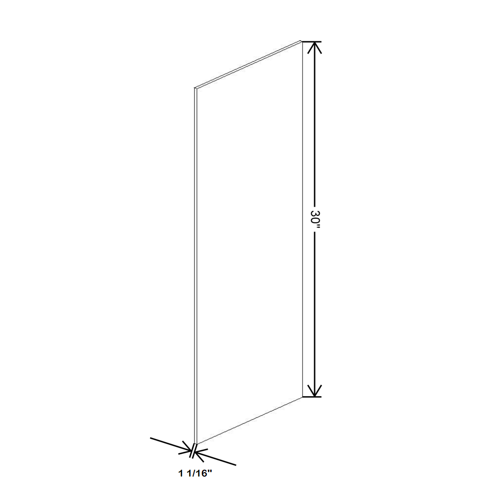 Fabuwood Illume Tuscany Muratti 1, Skin Wall Cabinet 30" High With Adhesion