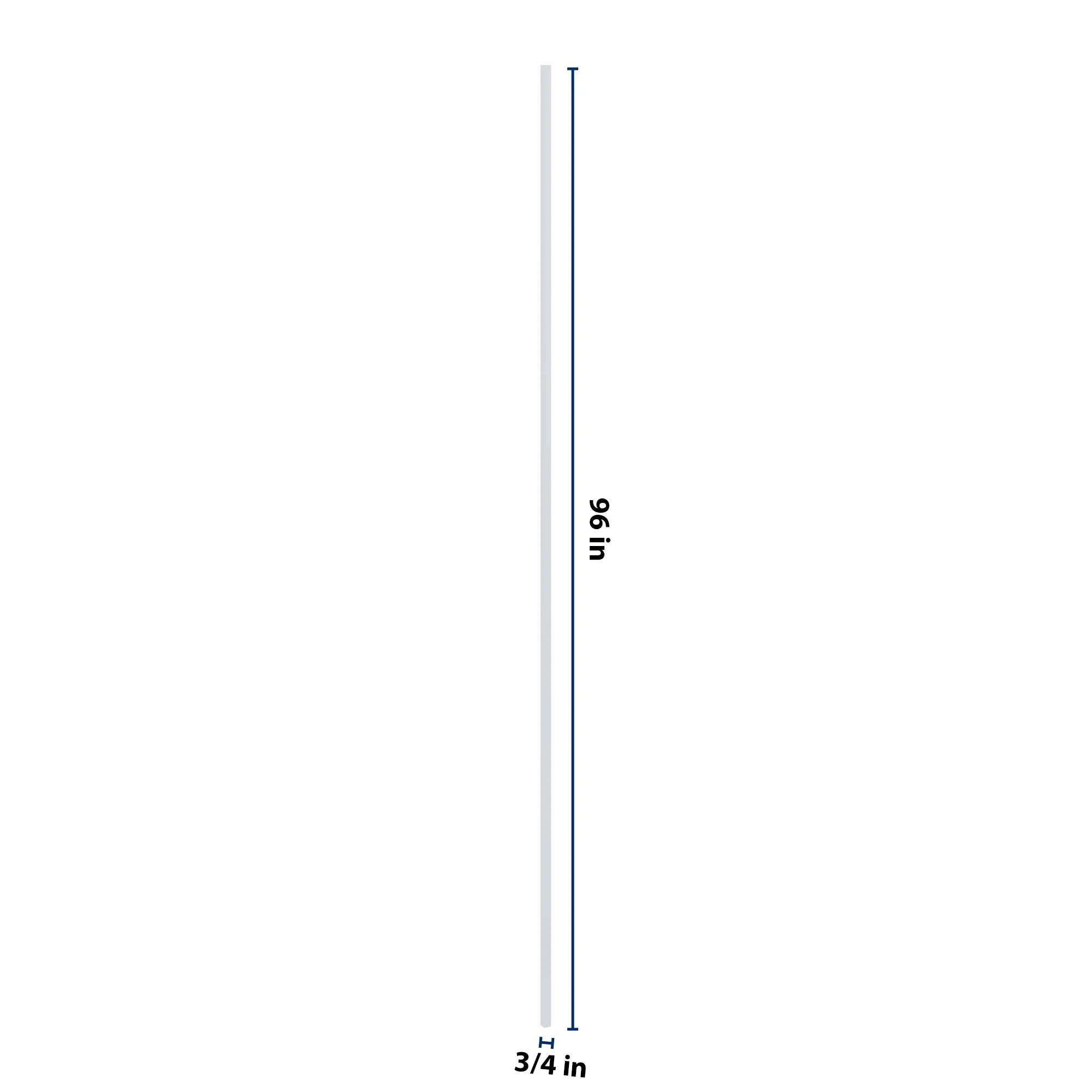 J&K White Shaker S8 Tall Filler 3/4" W x 96" H