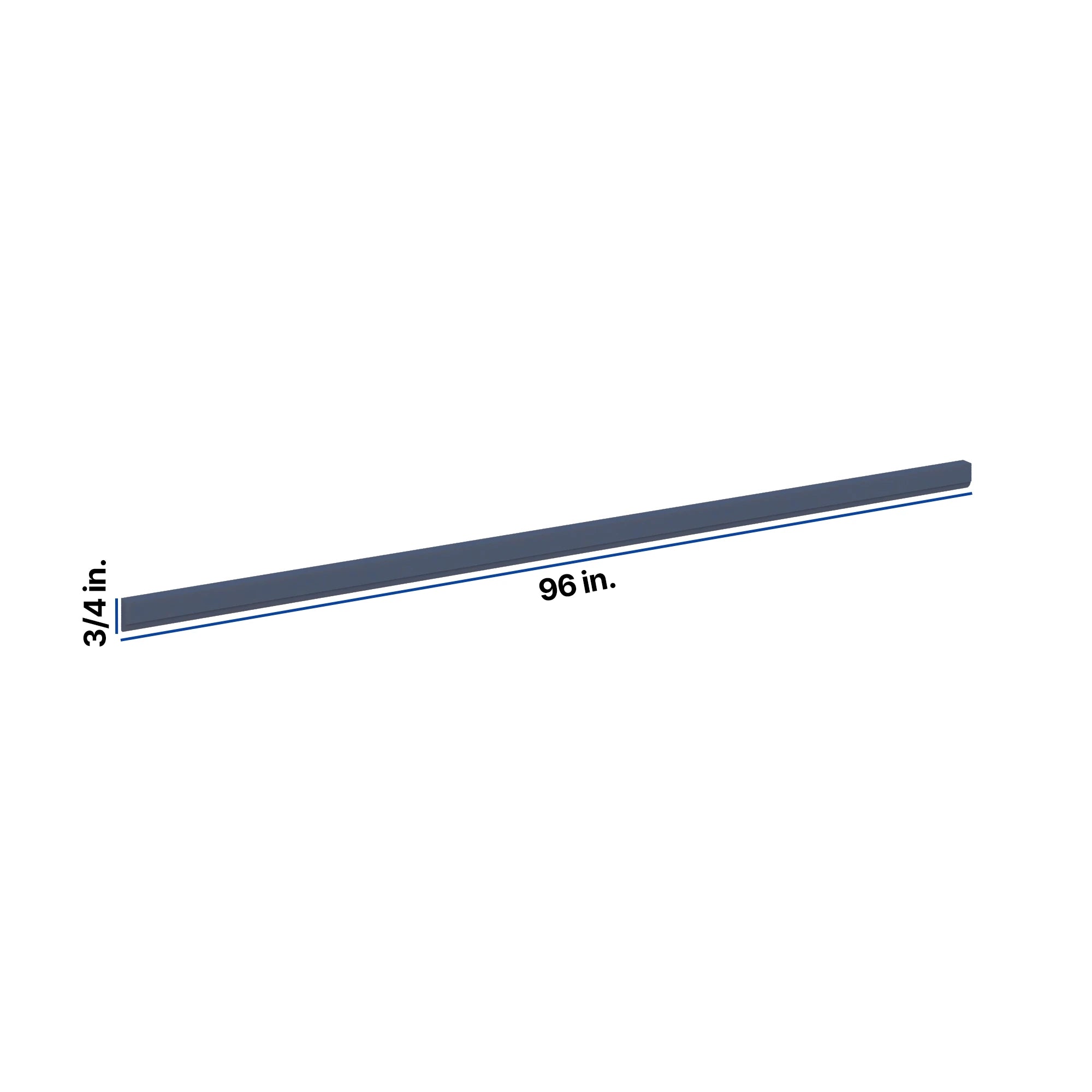 Modernform Cabinet Signature Blue 96" W X 3/4" H X 1/4" D Bottom Scribe Molding