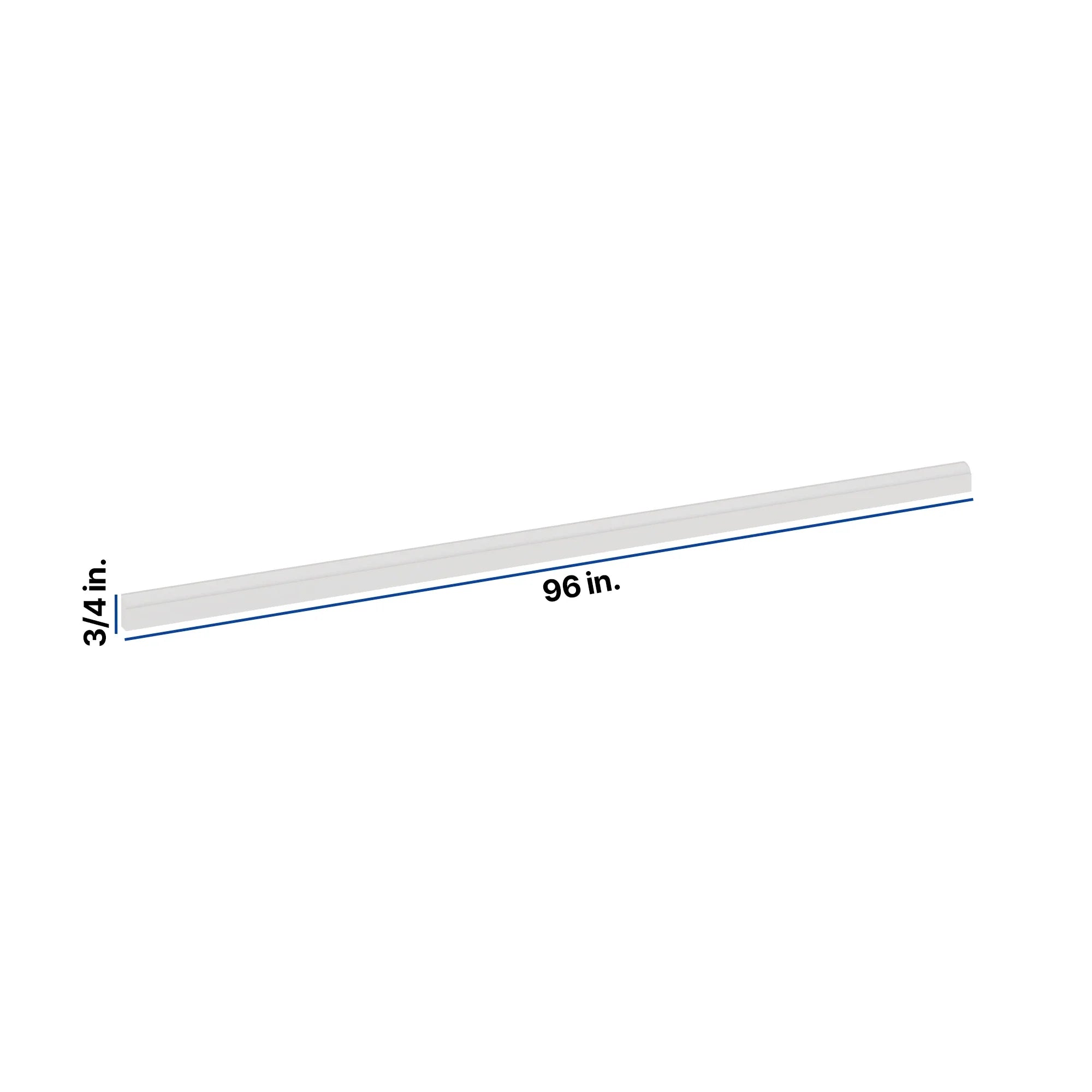 Modernform Cabinet White Shaker 96" W X 3/4" H X 1/4" D Scribe Molding