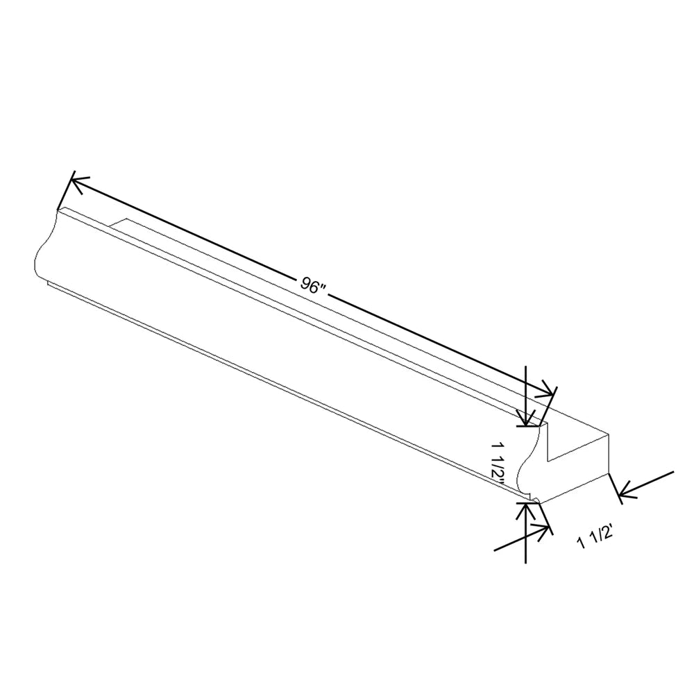 J&K Espresso K8 96" W Light Rail Molding