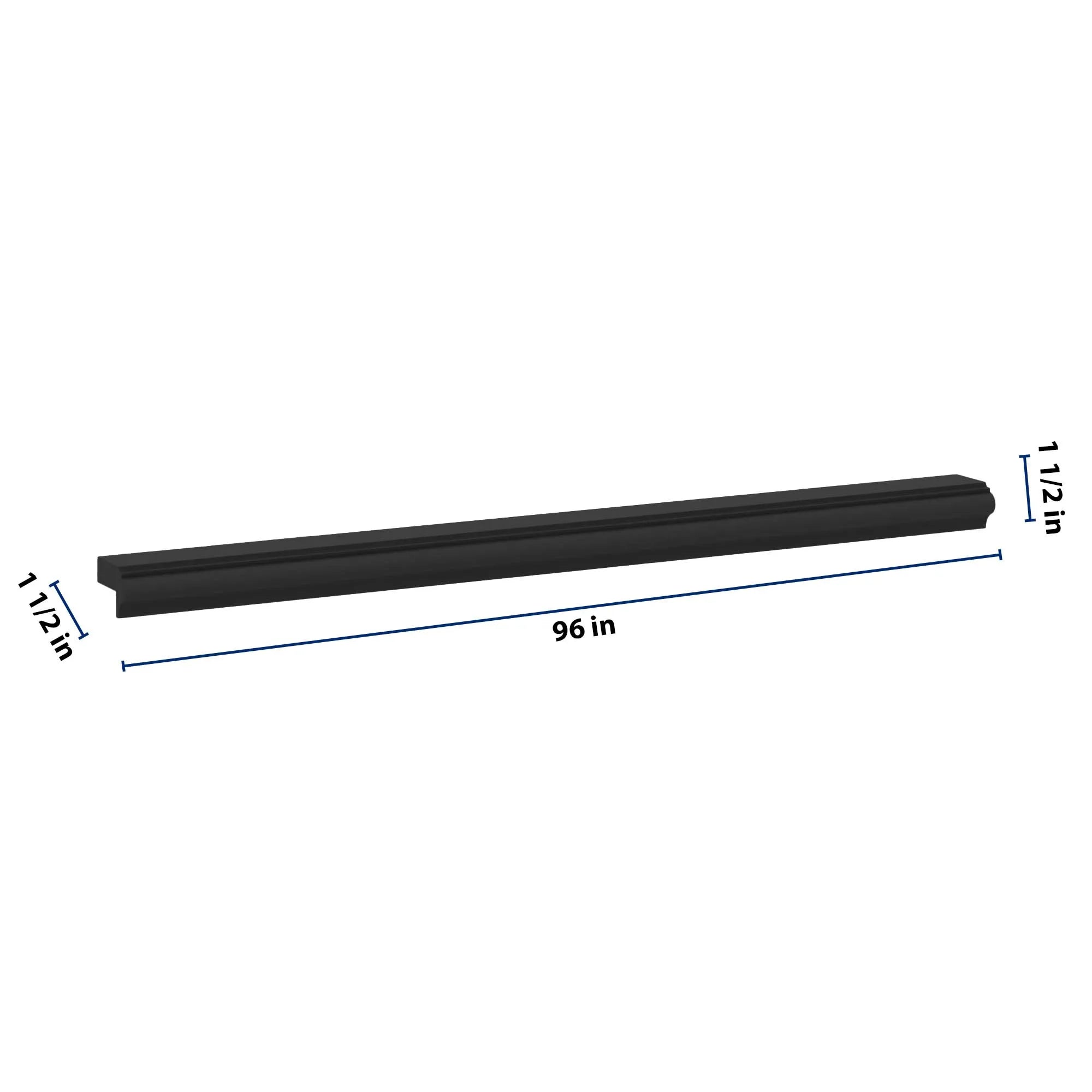 J&K Charcoal E2 96" W Light Rail Molding