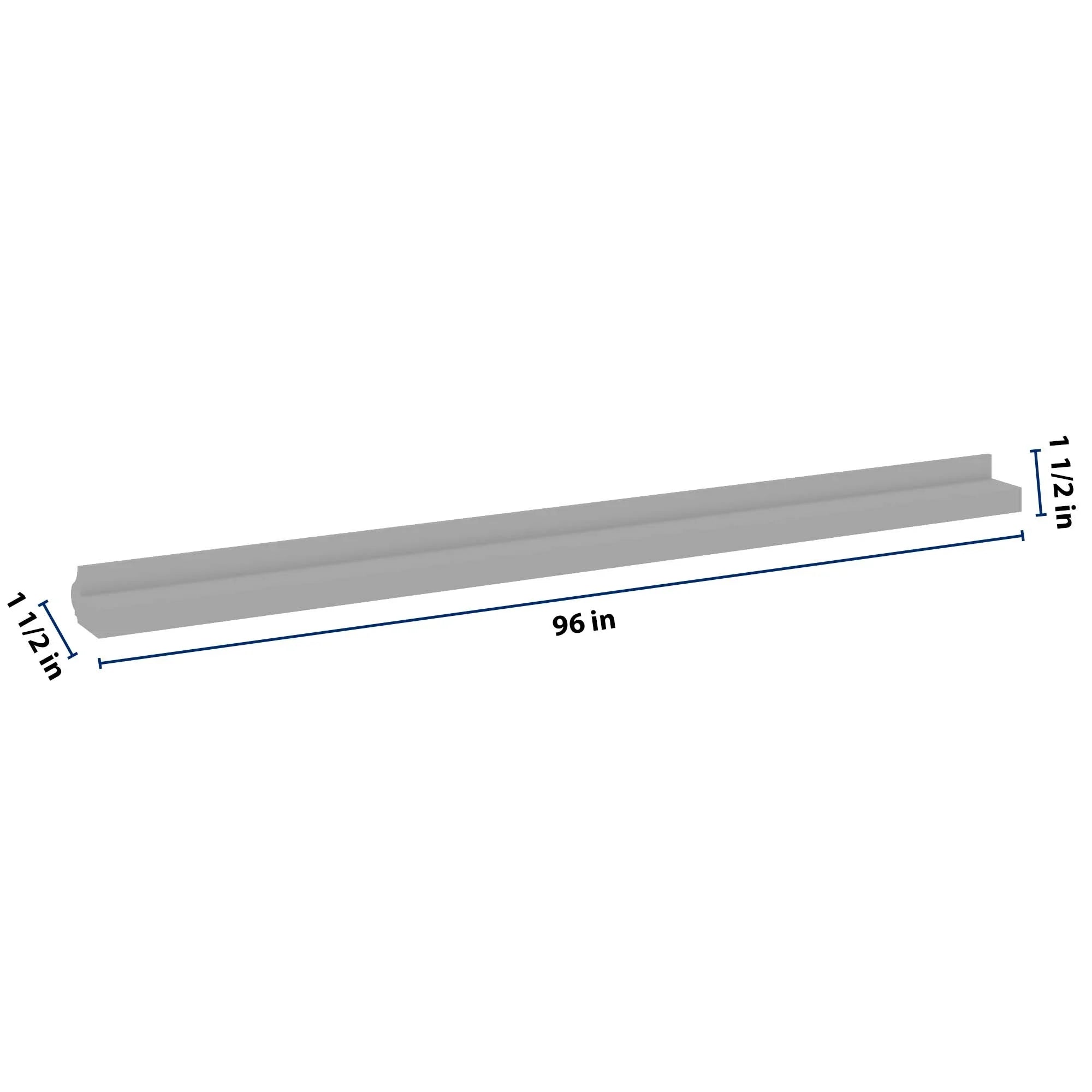 J&K Castle Grey S5 96" W Light Rail Molding