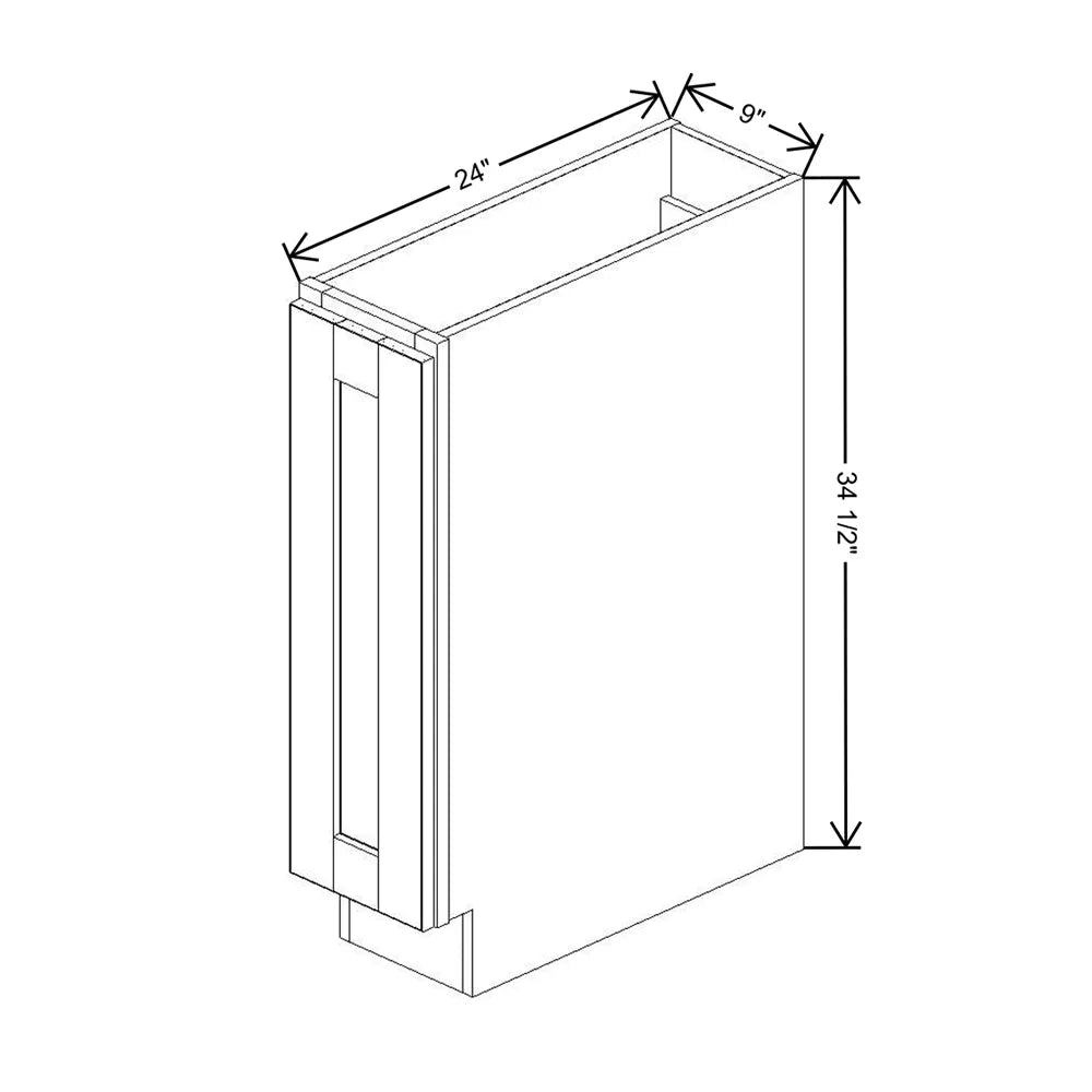 J&K Charcoal E2 Spice Pull-Out Base - 09" W