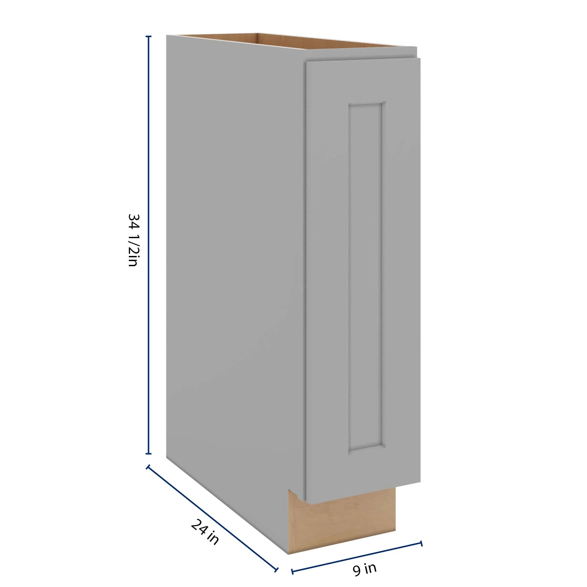 J&K Castle Grey S5 Spice Pull-Out Base - 09" W