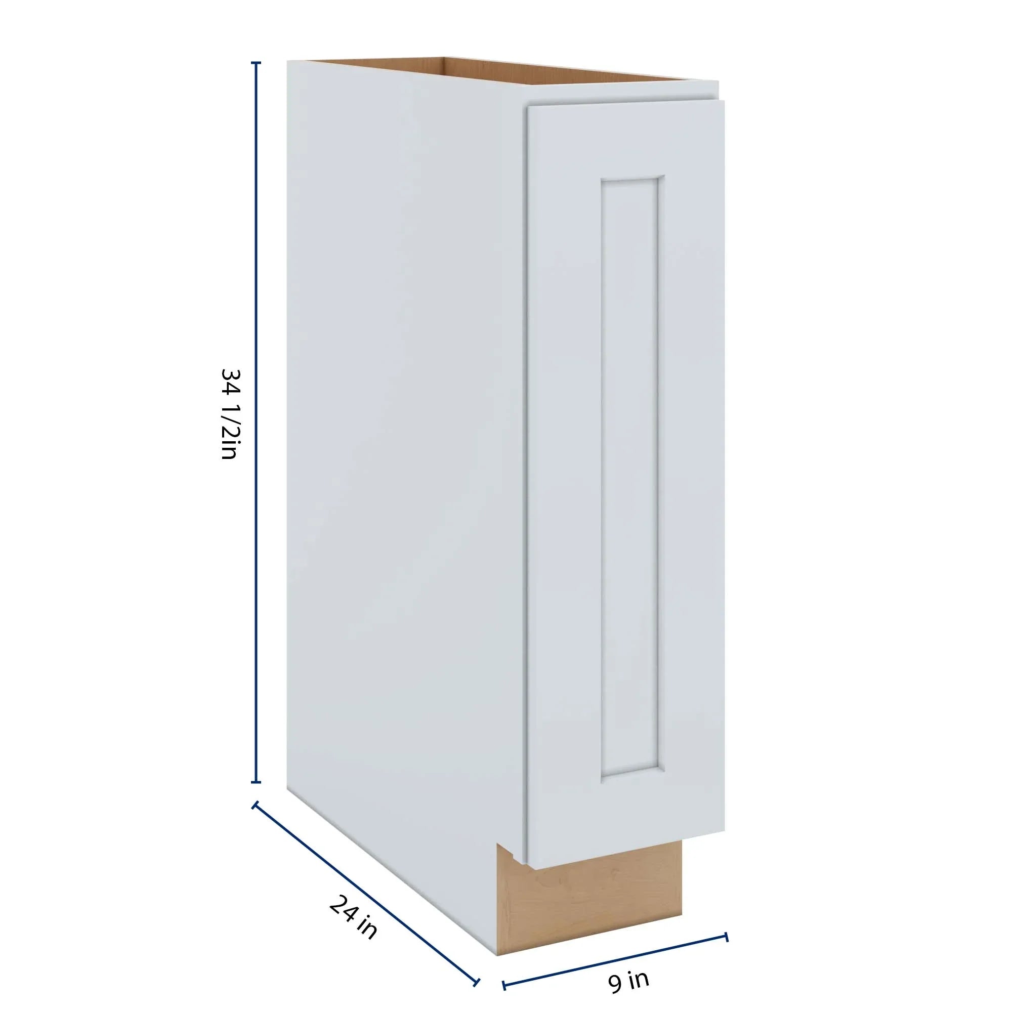 J&K White Shaker S8 Spice Pull-Out Base - 09" W