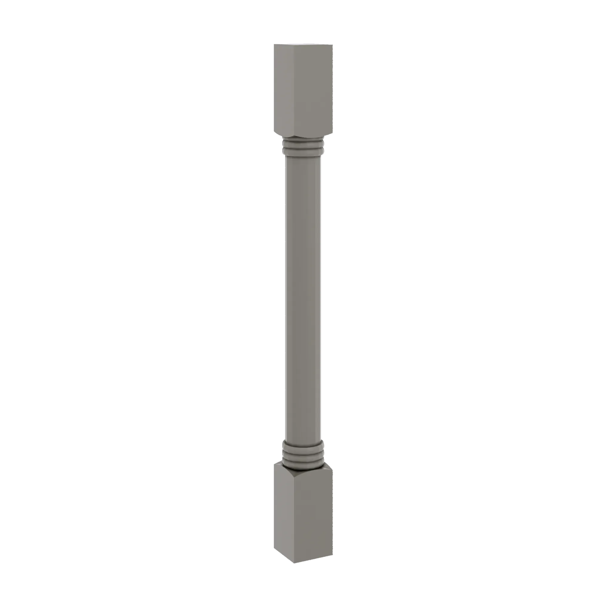 J&K Greige K3 Full Turn Post 3"W x 34 1/2" H x 3" D