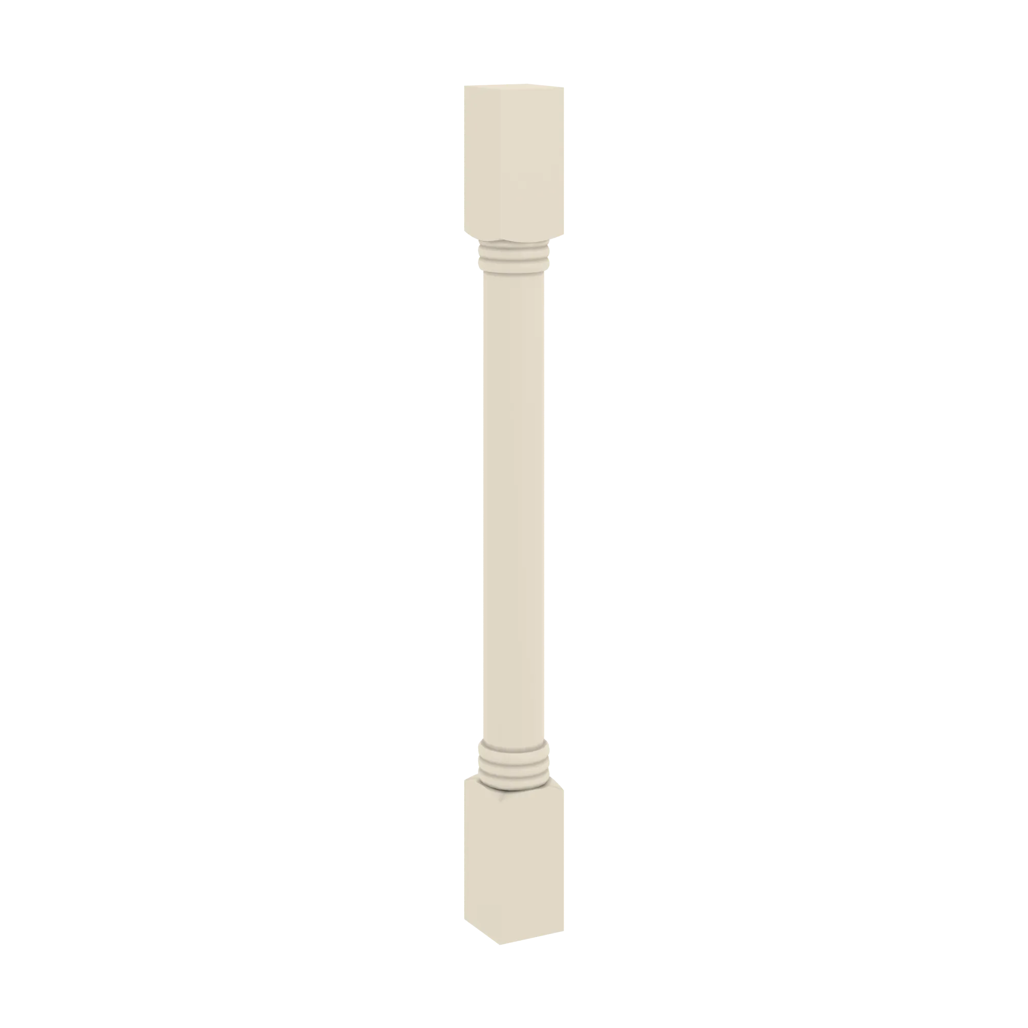 J&K Pearl Glazed H9 Full Turn Post 3"W x 34 1/2" H x 3" D
