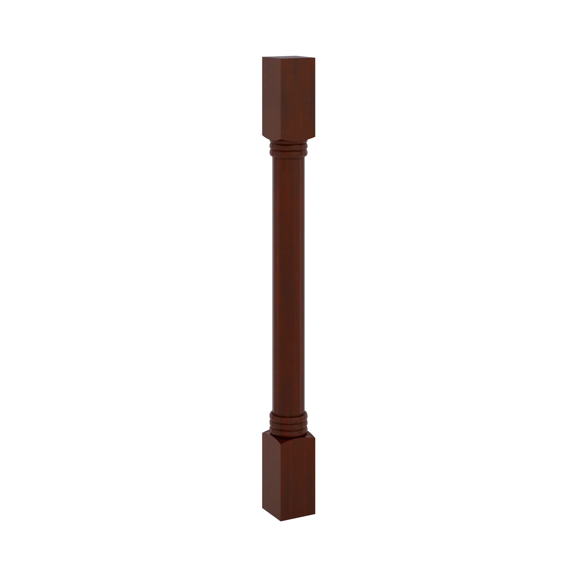 J&K Mahogany J5 Full Turn Post 3"W x 34 1/2" H x 3" D