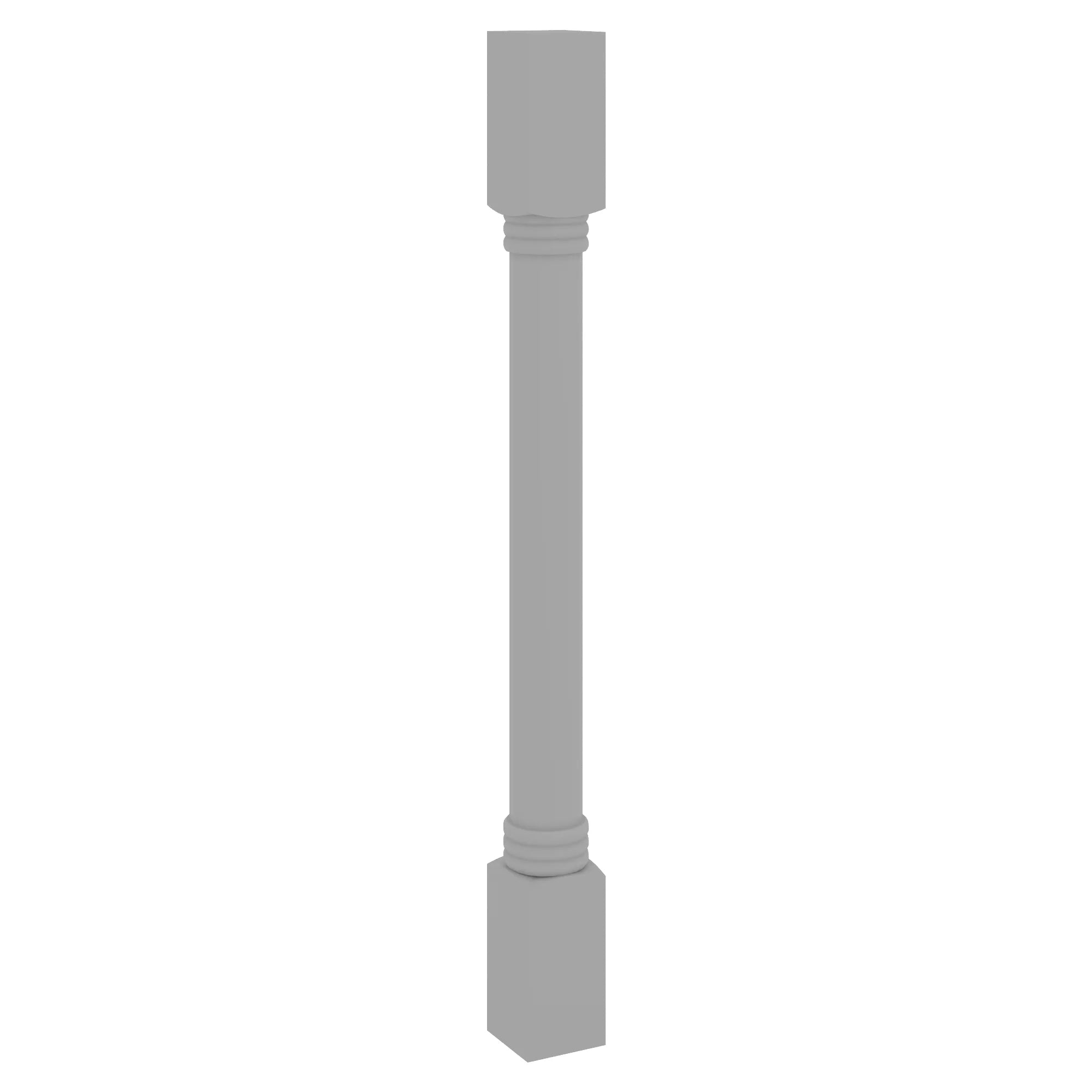 J&K Castle Grey S5 Full Turn Post 3"W x 34 1/2" H x 3" D