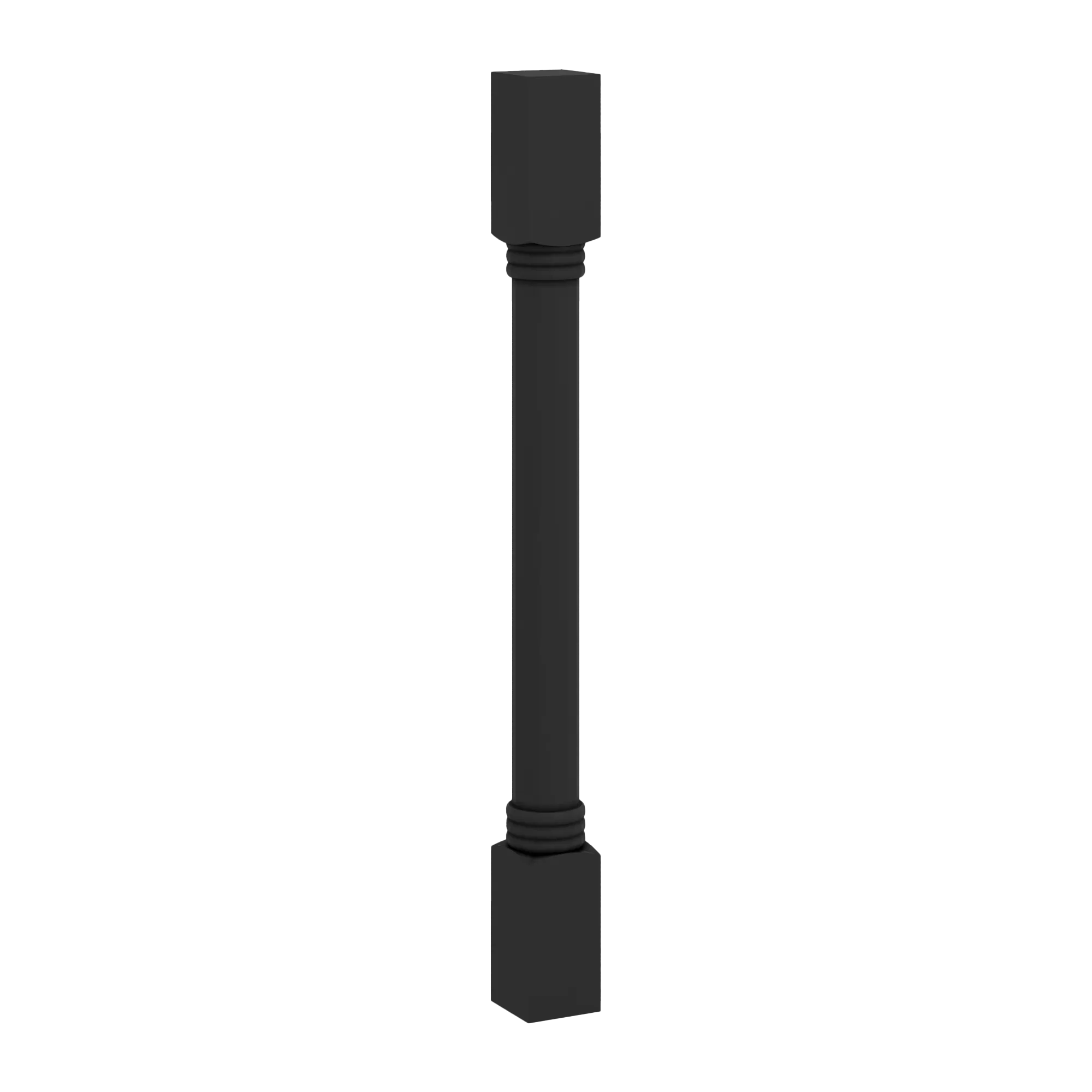 J&K Charcoal E2 Full Turn Post 3"W x 34 1/2" H x 3" D