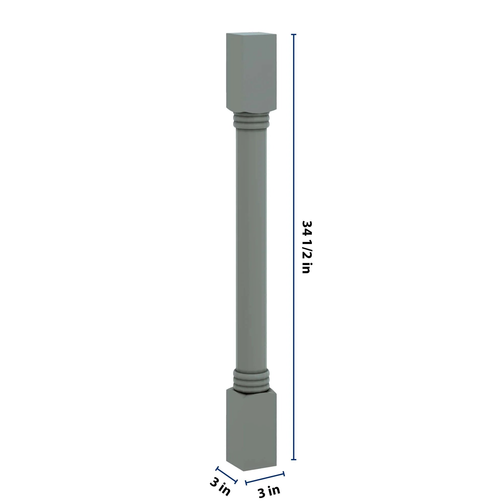 J&K Sage E3 Full Turn Post 3"W x 34 1/2" H x 3" D