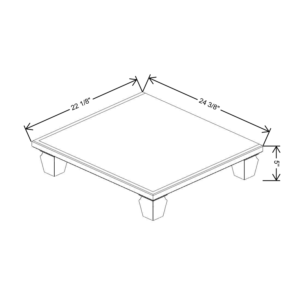 Fabuwood Allure Fusion Kona 24"W & 22"D Shaker Platform With Cove Feet For V24