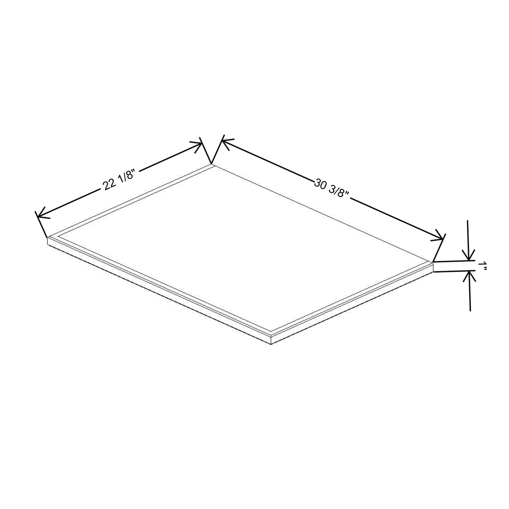 Fabuwood Allure Onyx Horizon  30"W & 22"D Shaker Platform For V30