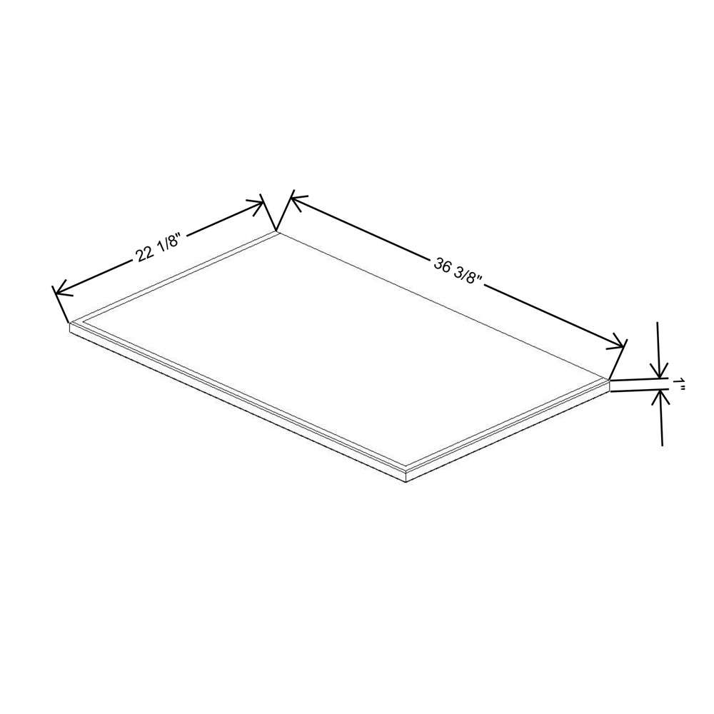 Fabuwood Allure Fusion Stone 36"W & 22"D Shaker Platform For V36